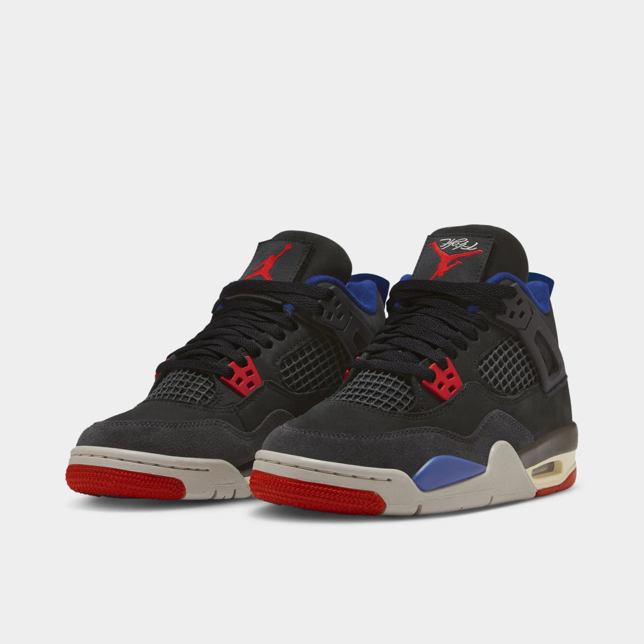 Jordan 4 Retro GS Black / Fire Red - Deep Royal Blue Comfortable Arch Support