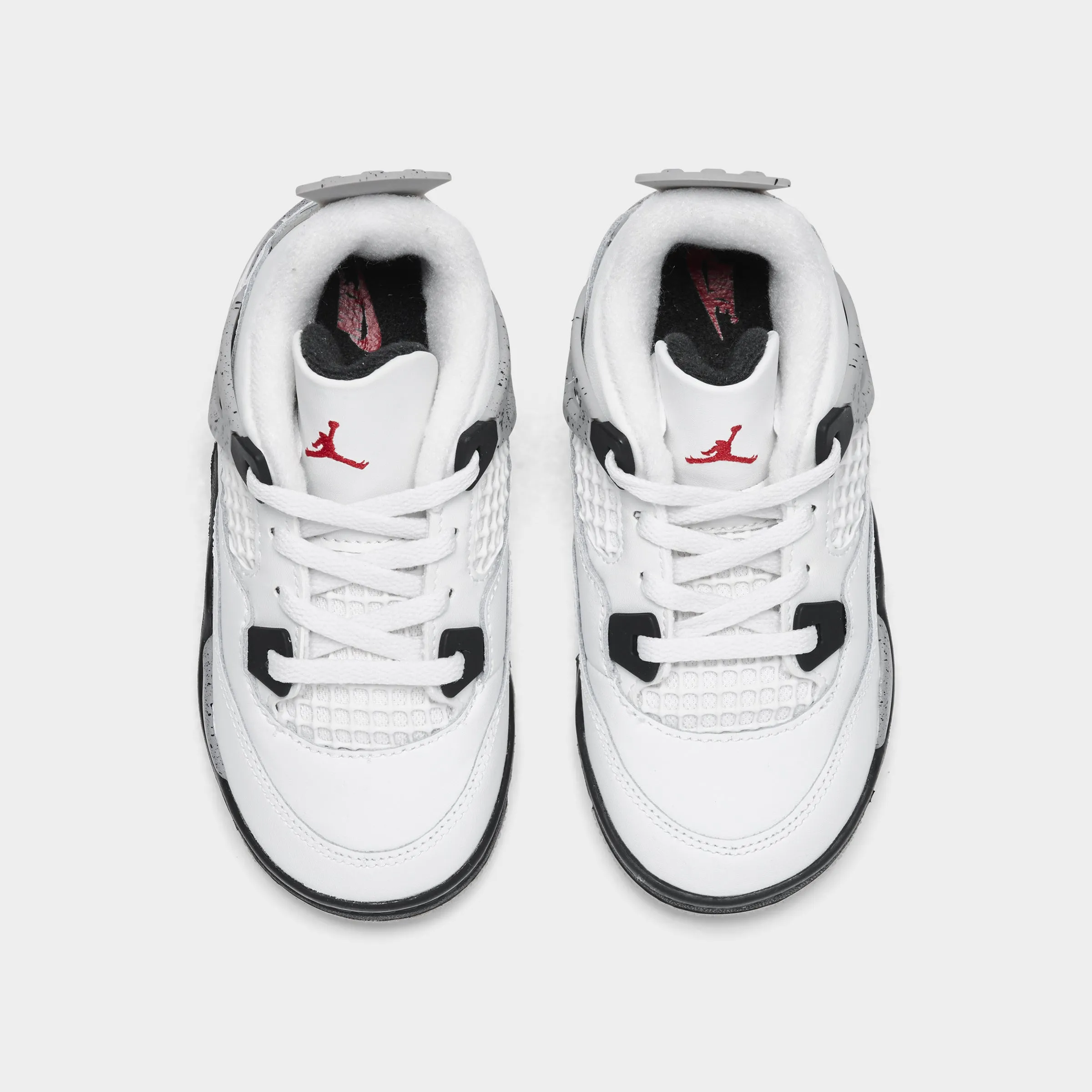 Casual Design Smooth Soles Jordan 4 Retro OG TD Summit White / Fire Red - Cement Grey