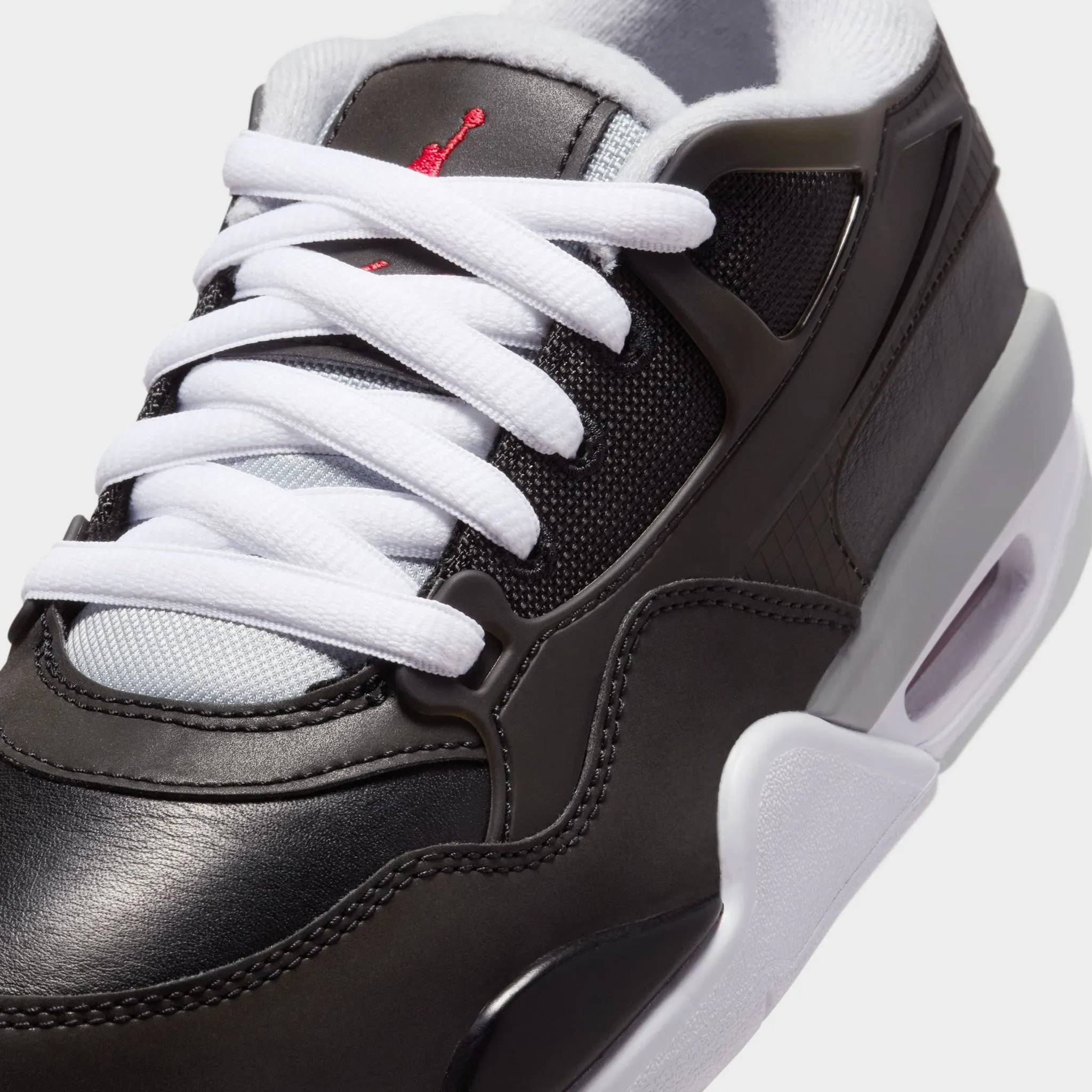 Stylish Jordan 4RM PRM GS Black / Fire Red - Wolf Grey