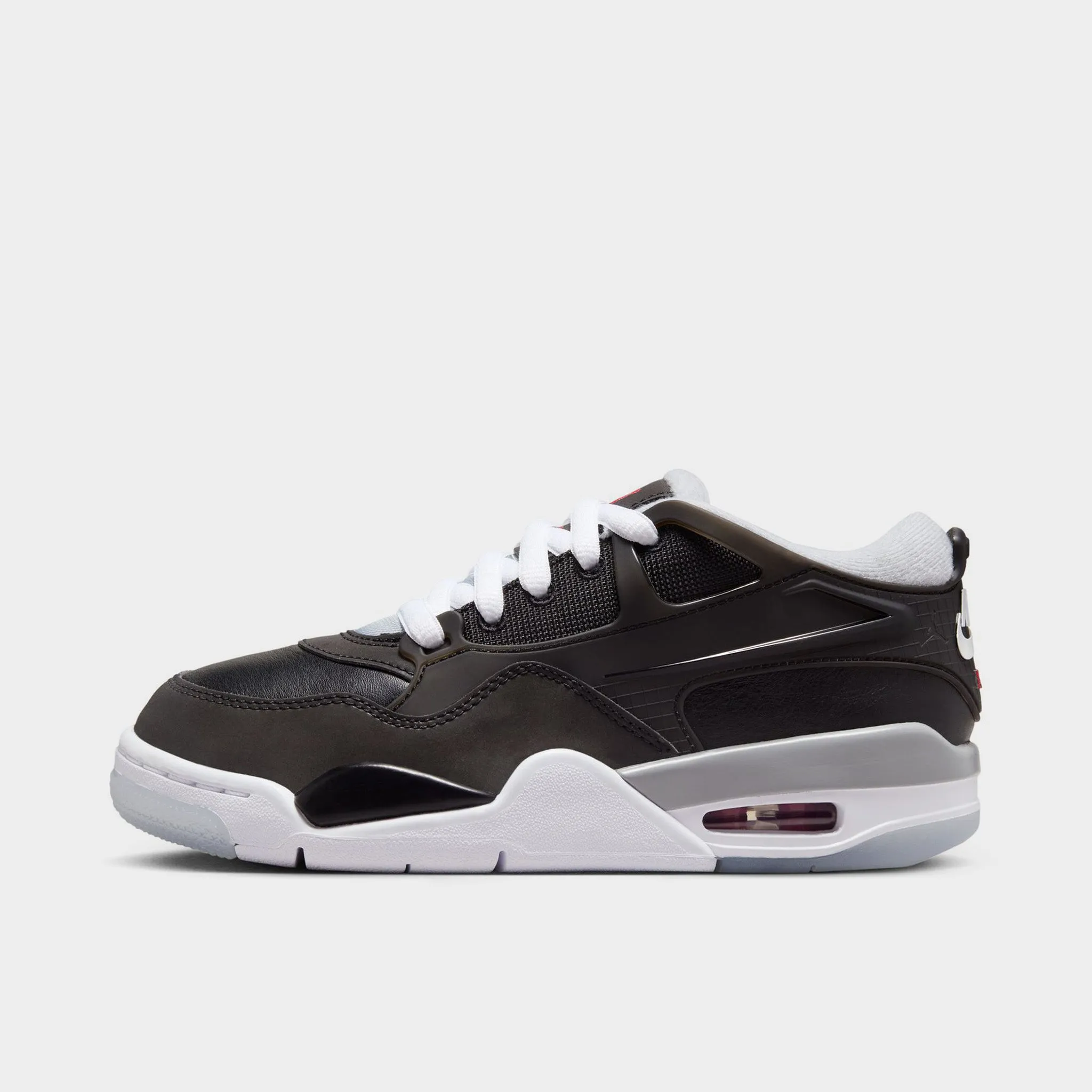 Jordan 4RM PRM GS Black / Fire Red - Wolf Grey Waterproof Material Quick Jump Fit