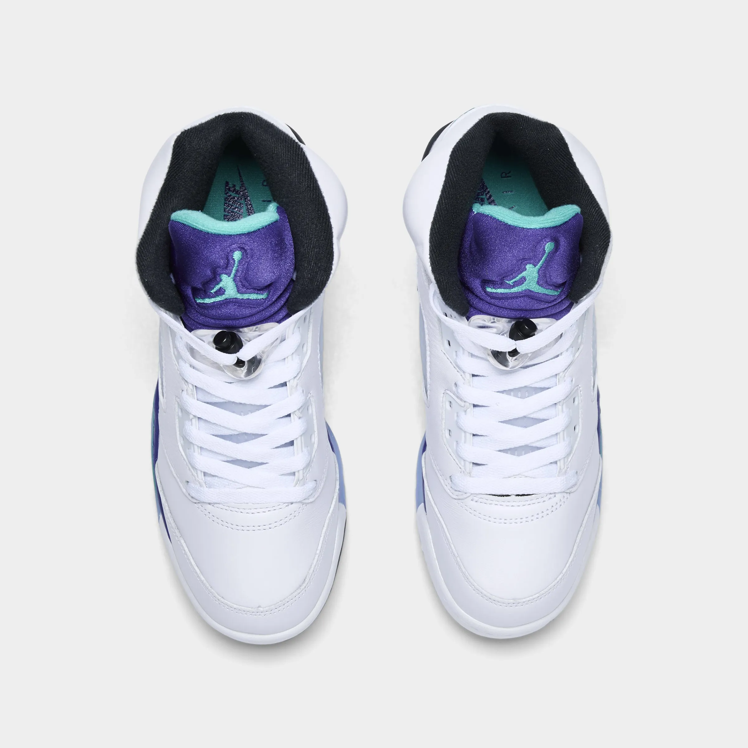 Jordan 5 Retro OG GS White / New Emerald - Grape Ice Comfortable Fit System