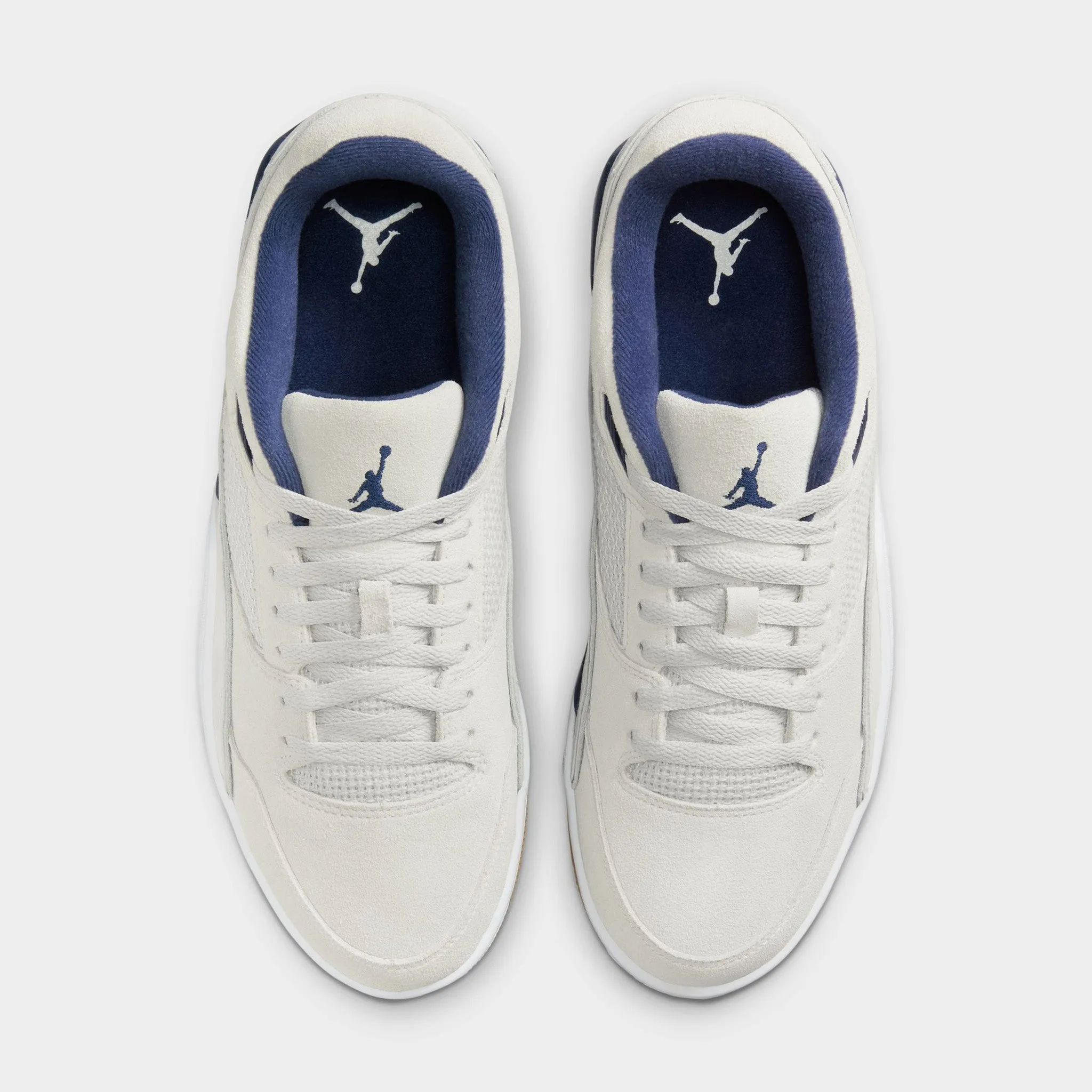 Jordan Flight Court Neutral Grey / Midnight Navy - White Tension Balance Weave