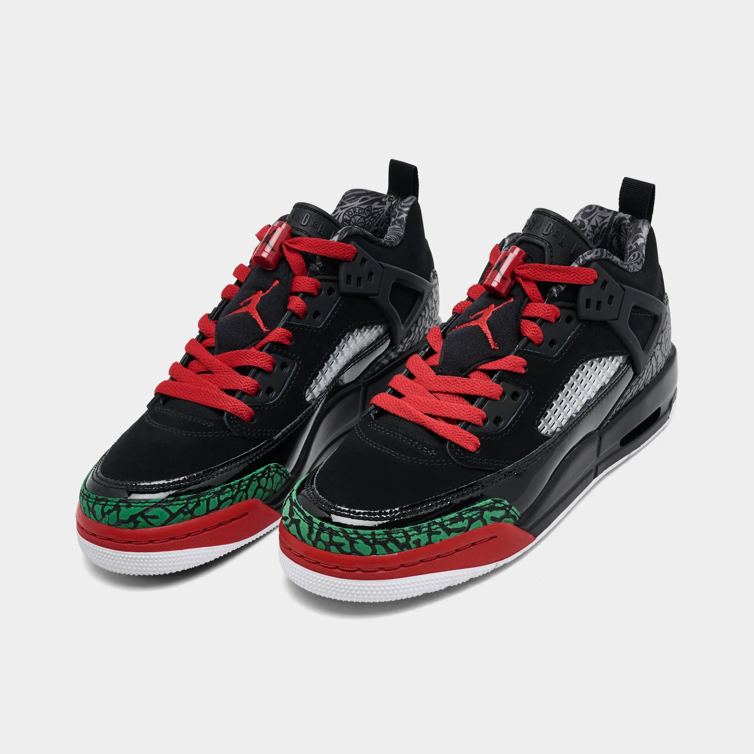 Jordan Spizike Low GS Black / Varsity Red - Classic Green Flex Support Design
