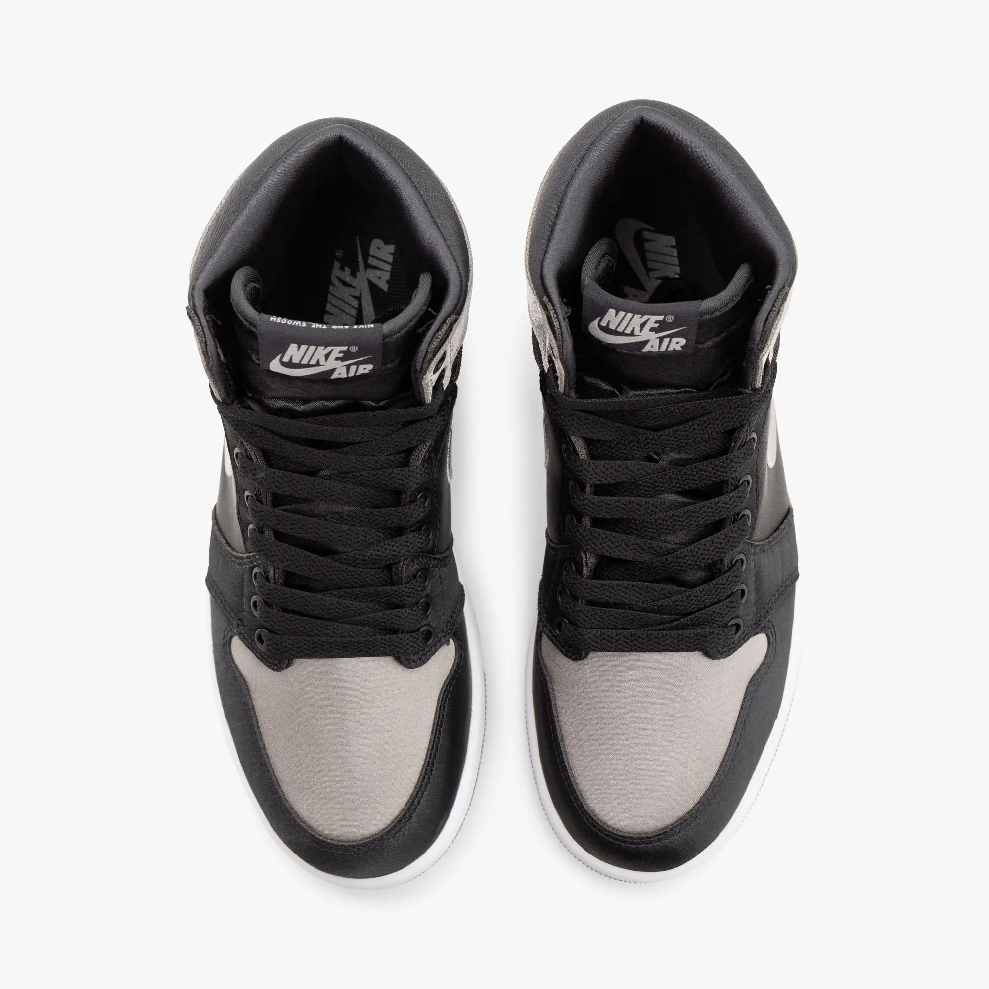 Tactile Responsiveness Jordan Women's 1 Retro High OG Black / Medium Grey - White