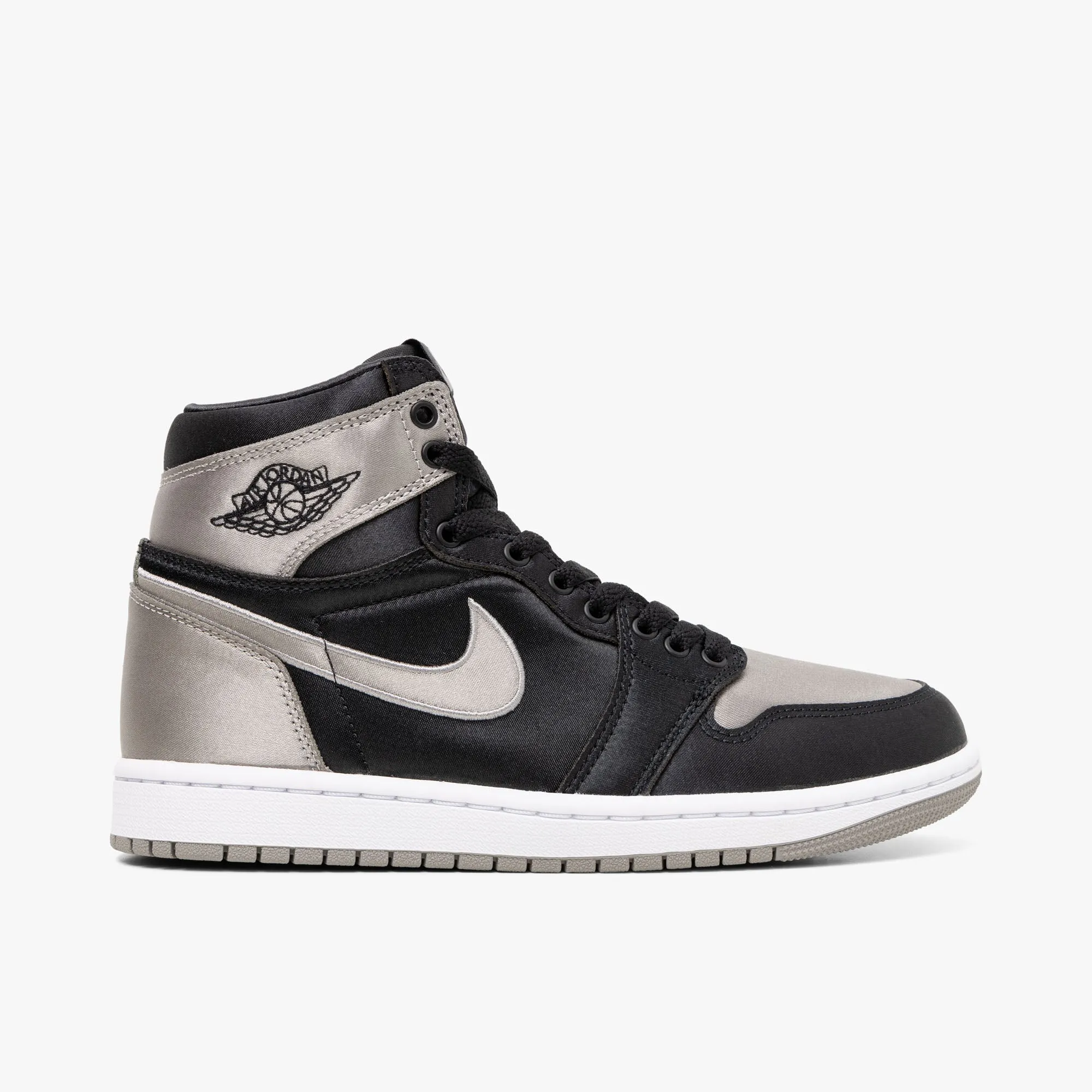 Jordan Women's 1 Retro High OG Black / Medium Grey - White Breathable TPU Outsole