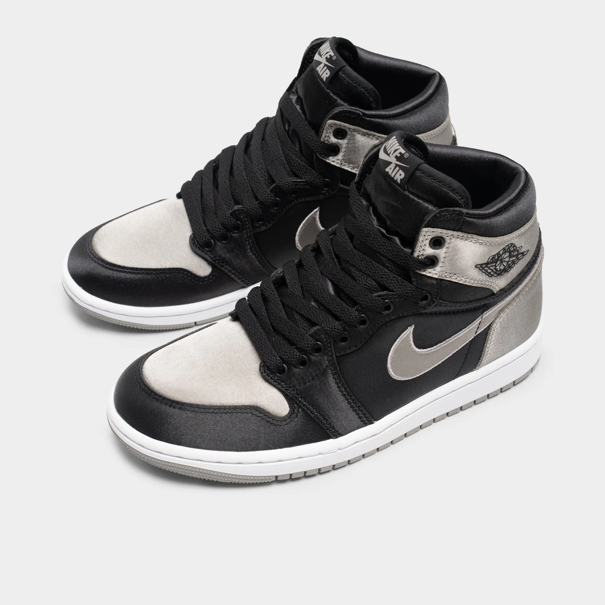 Orthotic Friendly Design Jordan Women's 1 Retro High OG Black / Medium Grey - White