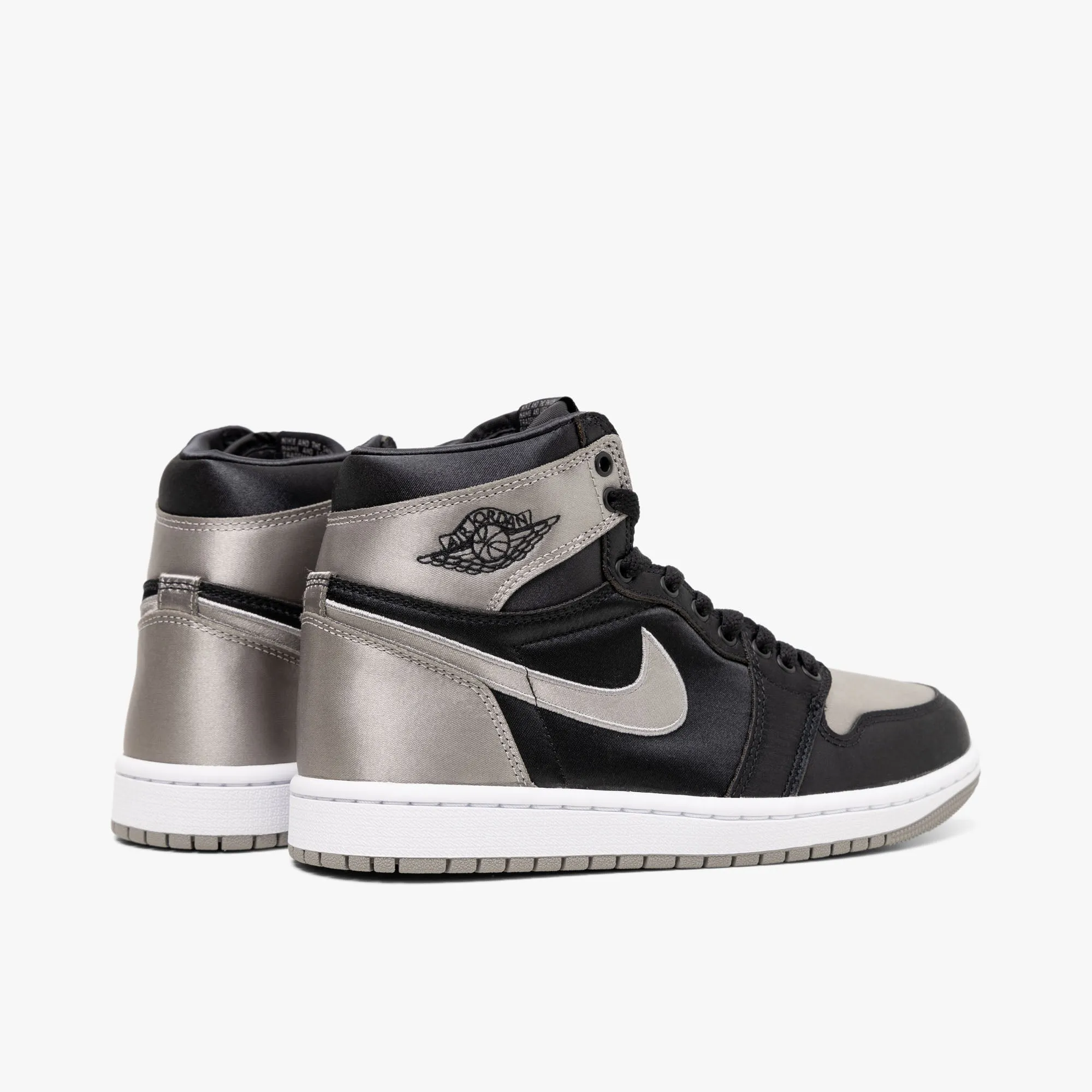 Reinforced Heel Counter Jordan Women's 1 Retro High OG Black / Medium Grey - White
