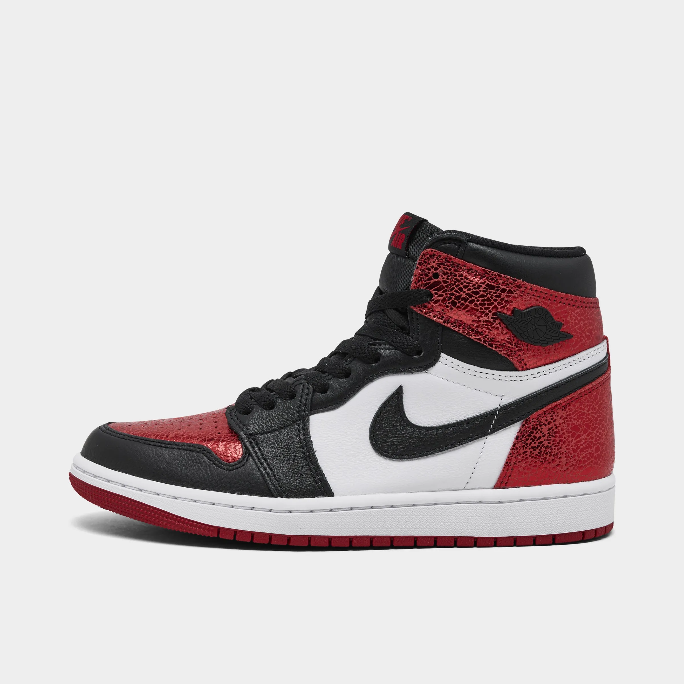 Durable Play Style Dual Density Foam Jordan Women's 1 Retro High OG Varsity Red / Black - White