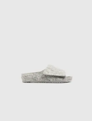 Simple Sandal Fit Running Friendly KIDS FEAR OF GOD X BIRKENSTOCK THE LOS FELIZ WOOL FELT "CEMENT MELANGE"