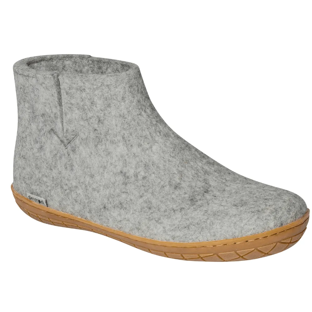 Travel Slip-On MeshUpper Glerups Slipper - Boot - Honey Rubber Sole - Grey GR-01-00
