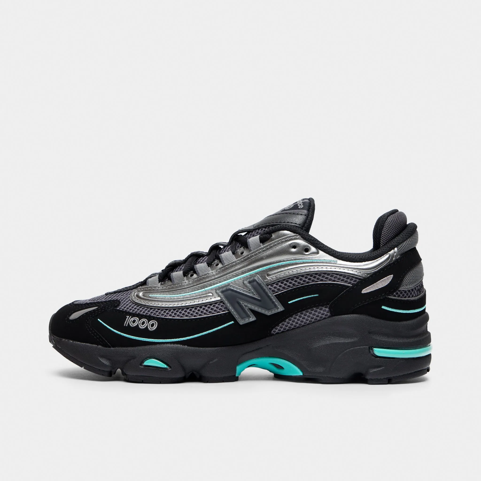 New Balance M1000 Black / Teal flexible - sole shoes