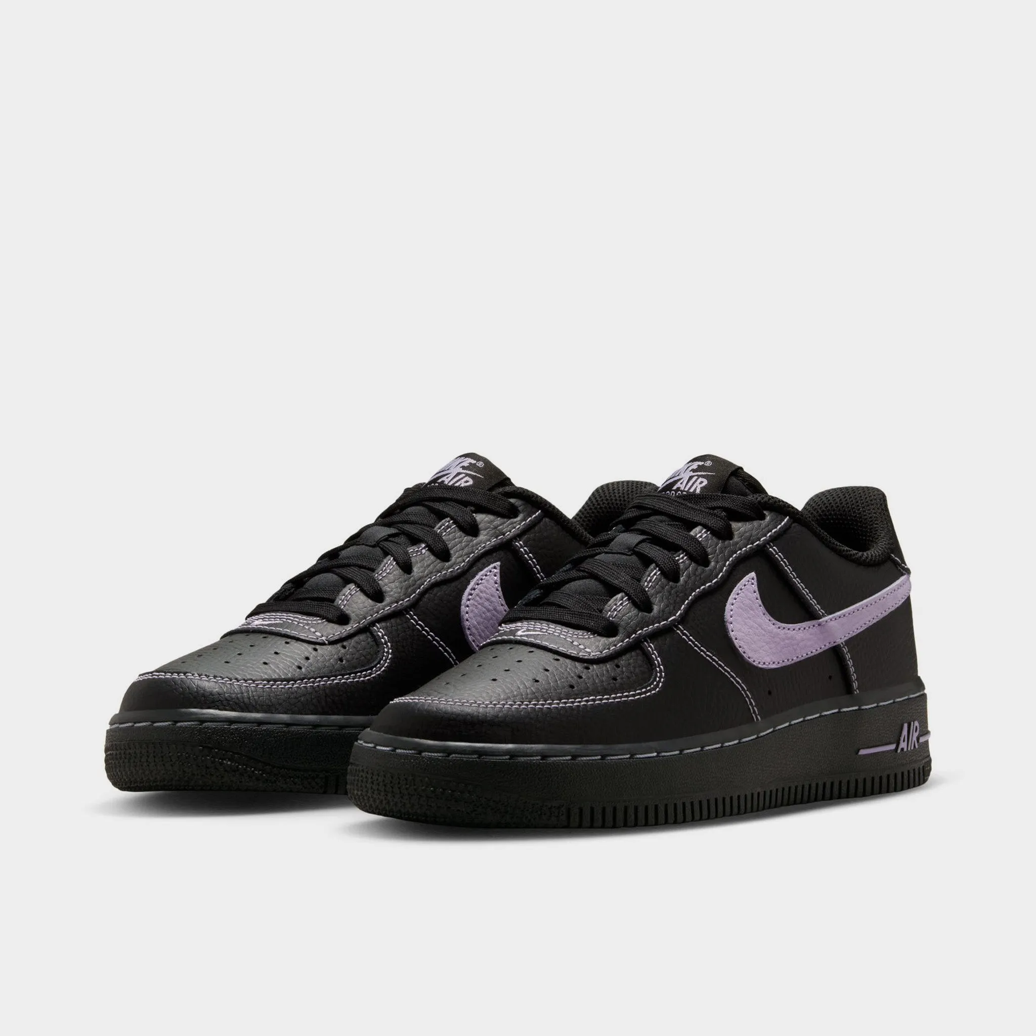 Nike Air Force 1 LV8 GS Black / Hydrangeas Outdoor necessity toe - bumper