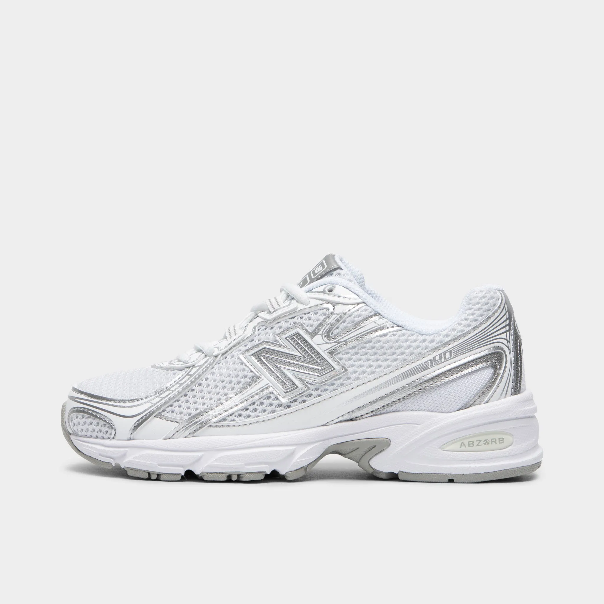 high - jump shoes New Balance Juniors' 740 White / Silver Metallic