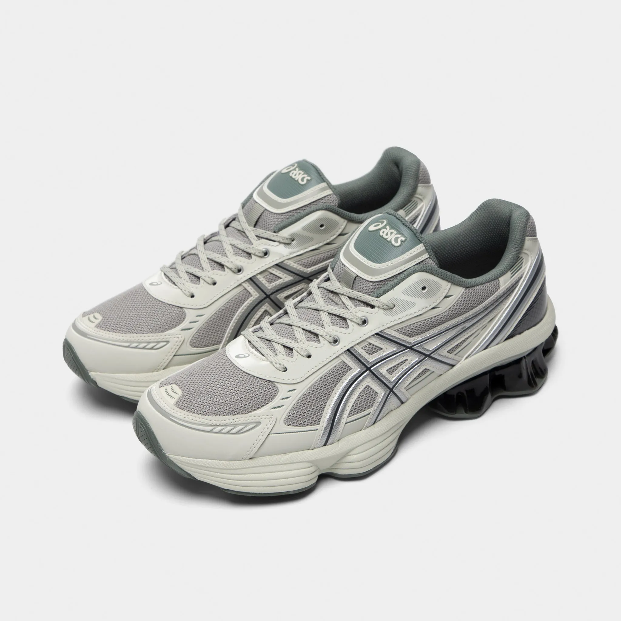 ASICS Gel-Kinetic Fluent Seal Grey / Pure Silver Comfortable ankle support running in soft tracks shoes