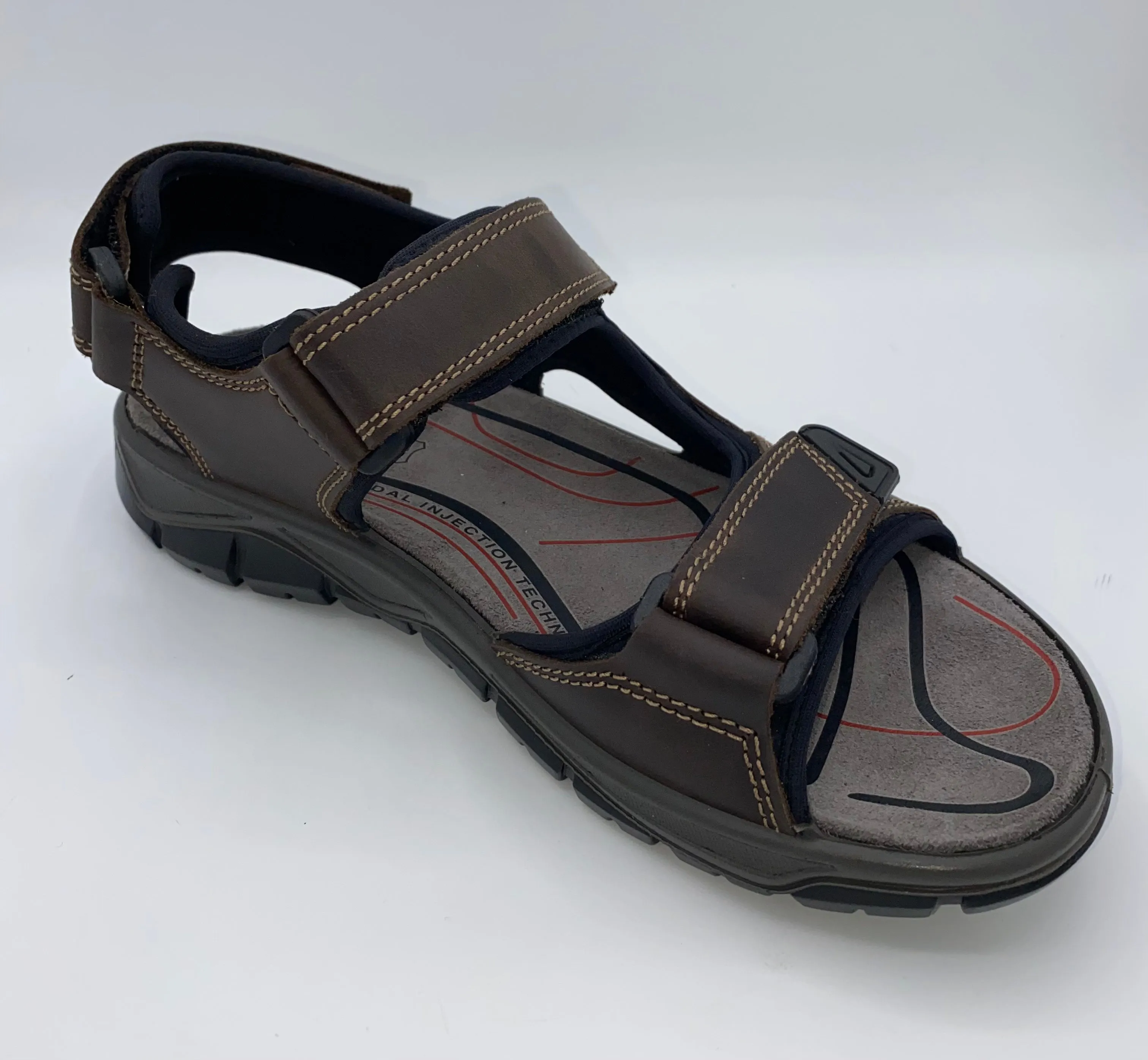 IMAC Italian Leather Velcro Sandals Dark Brown - 196264 3403/003 Practical Features