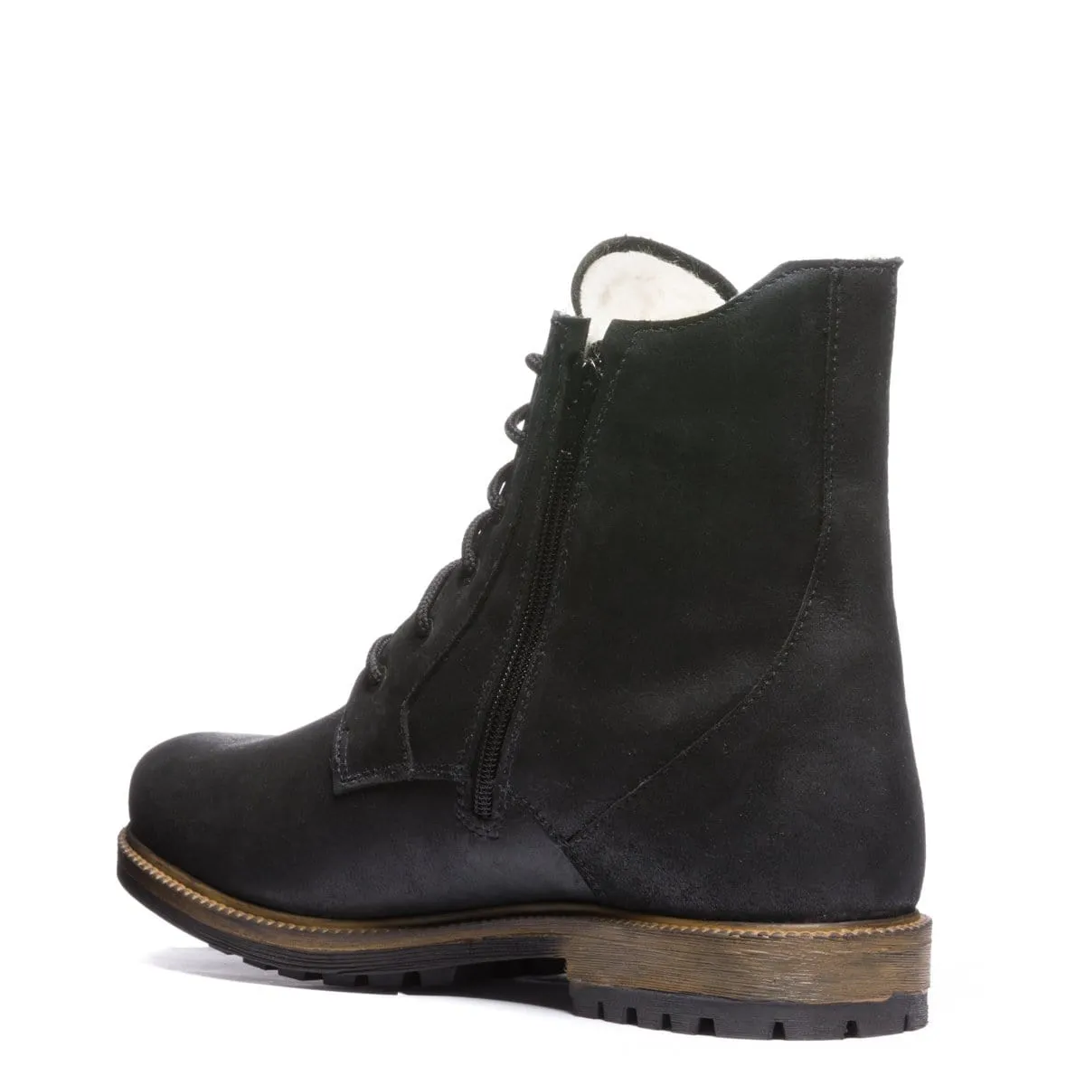 Anfibio Turin Side Zipper Wool Lined Boot - 4918 Winter Trek Everyday Walk