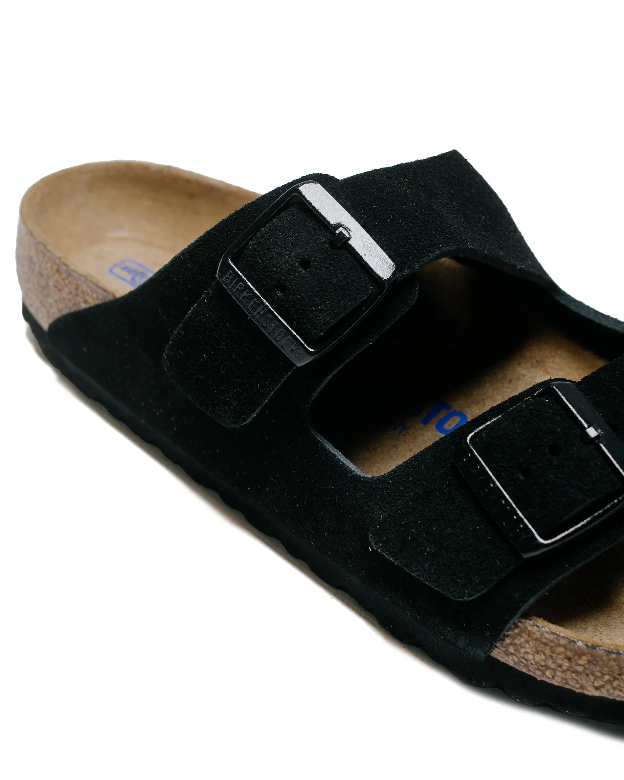 Birkenstock Arizona Black Suede Rubber Sole