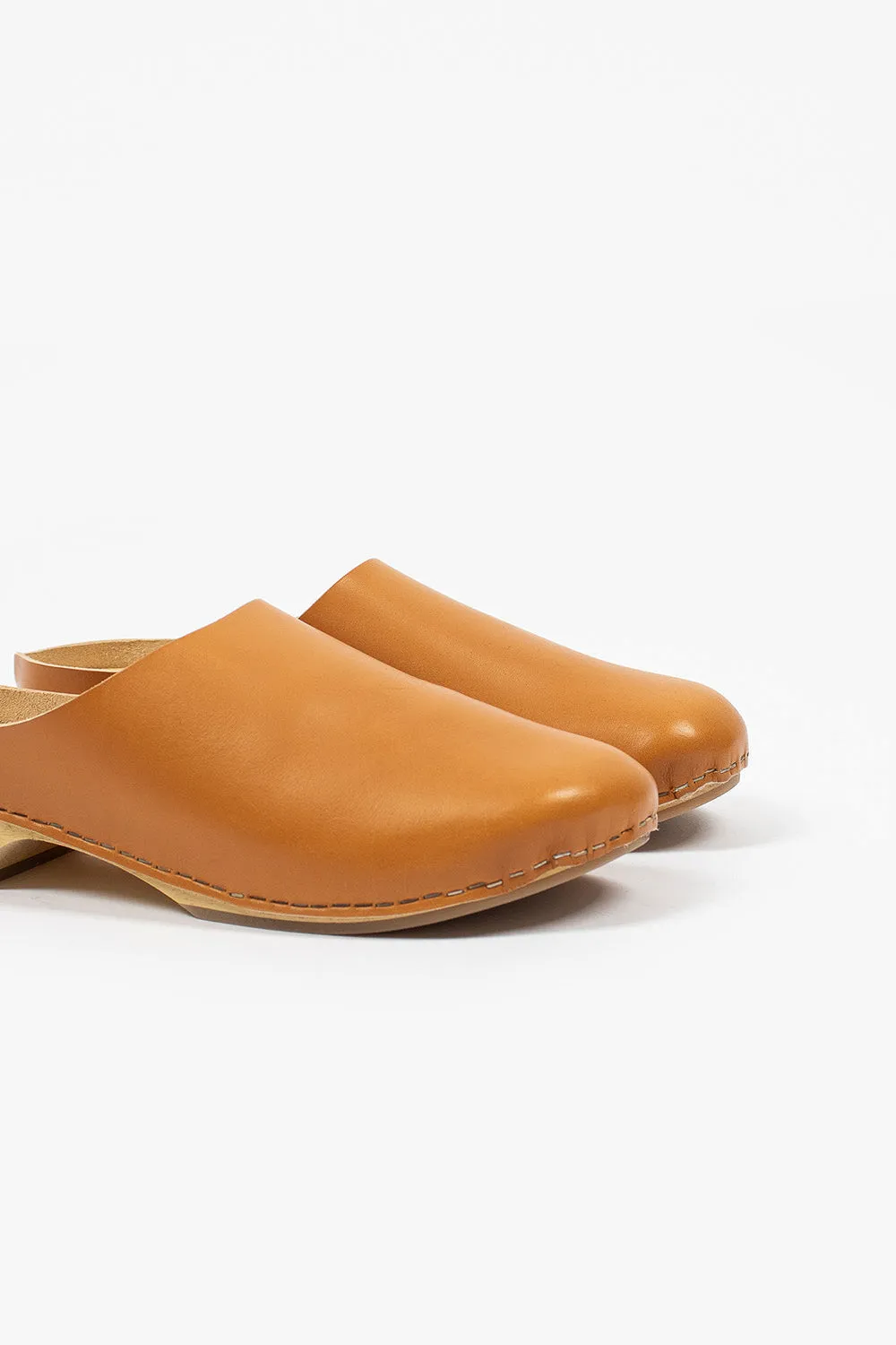 Low Leather Clog Natural Ranch Mode