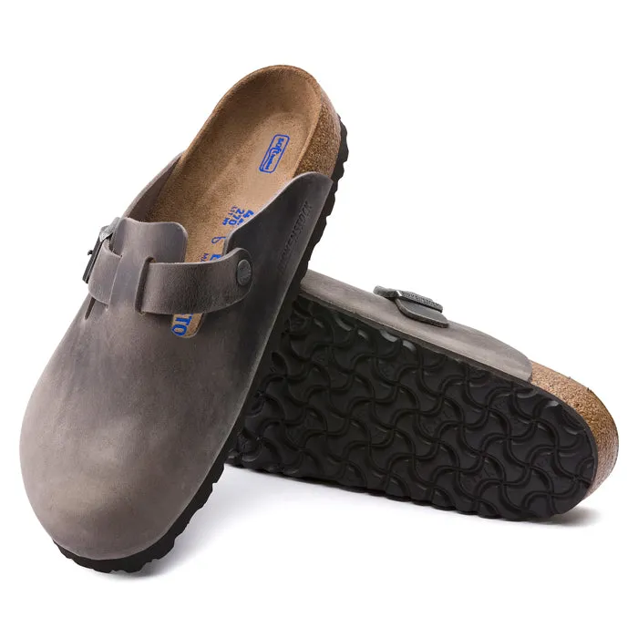 Mens Birkenstock Boston Oiled Iron Easy Life Fresh Motion