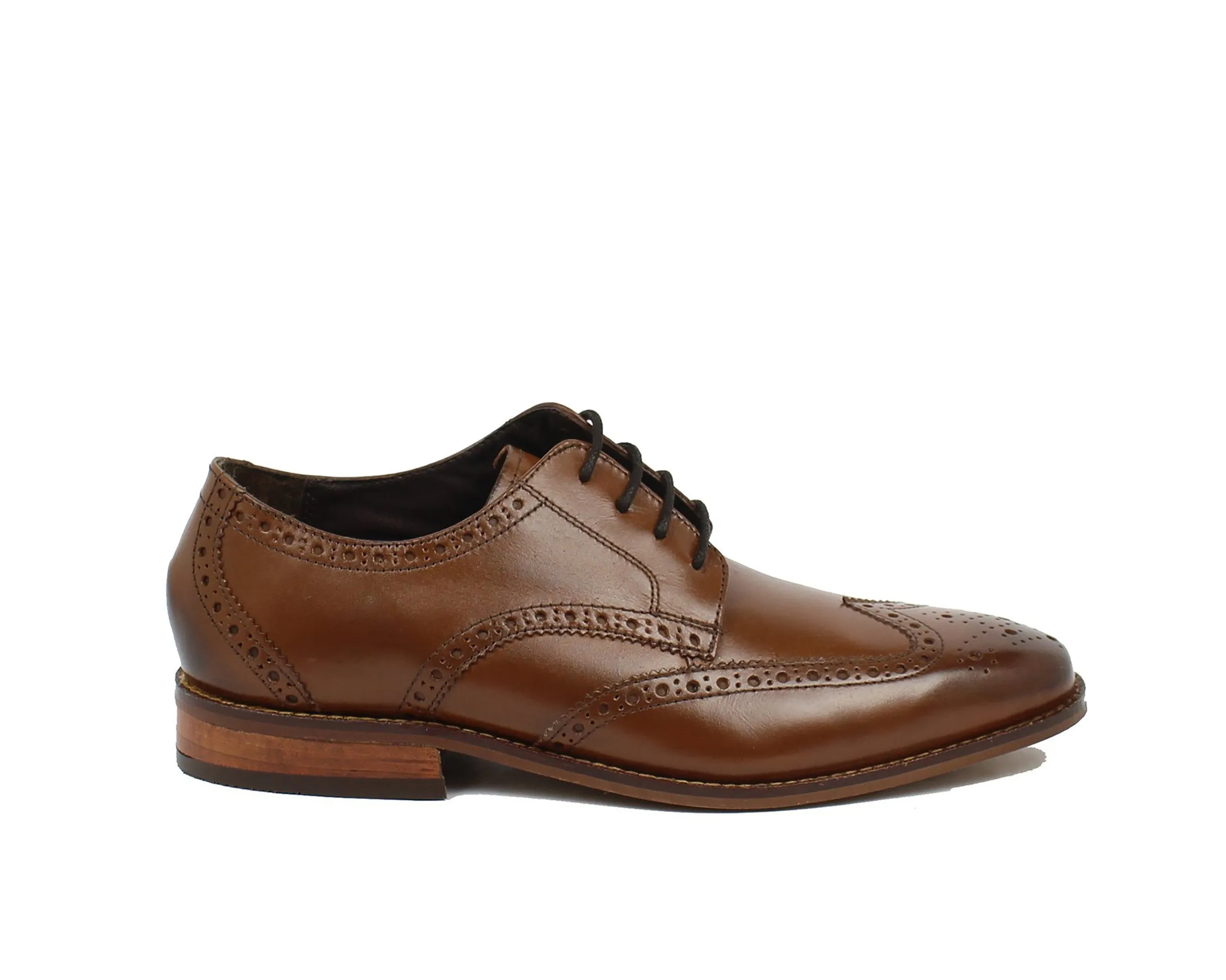 Simple Leather Statement Oxfords MEN`S CASTELLANO WING OXFORD