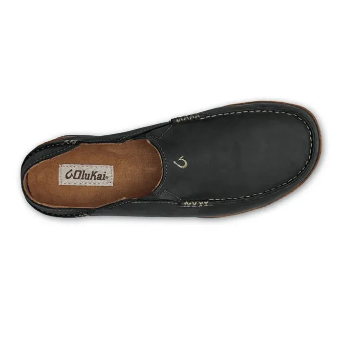 Mens Olukai Moloa in Black Toffee Relaxed Fit Shoes Elegant Fit