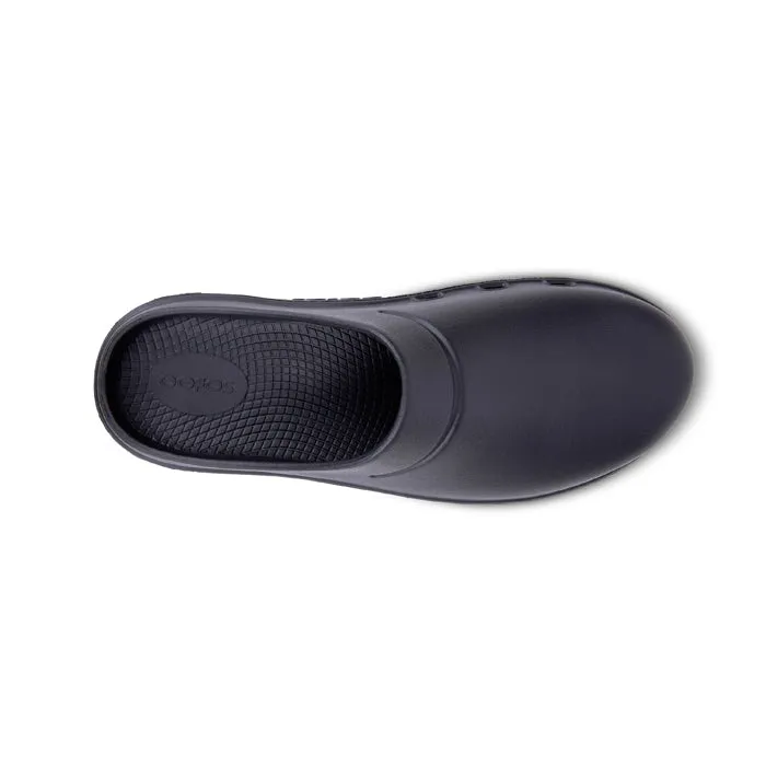 soft fit Mens Oofos OOCloog Black Matte in Black