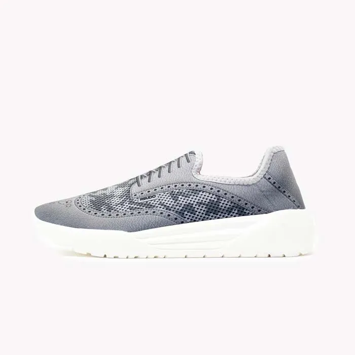 Mens Psudo Wing Tip in Grey Street Hold Elastic Goring