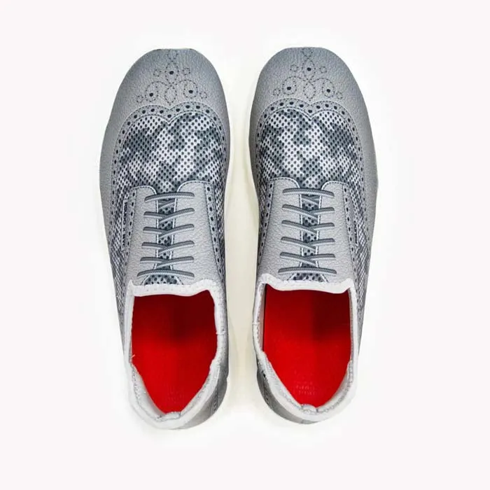 Mens Psudo Wing Tip in Grey Classic Comfort Design