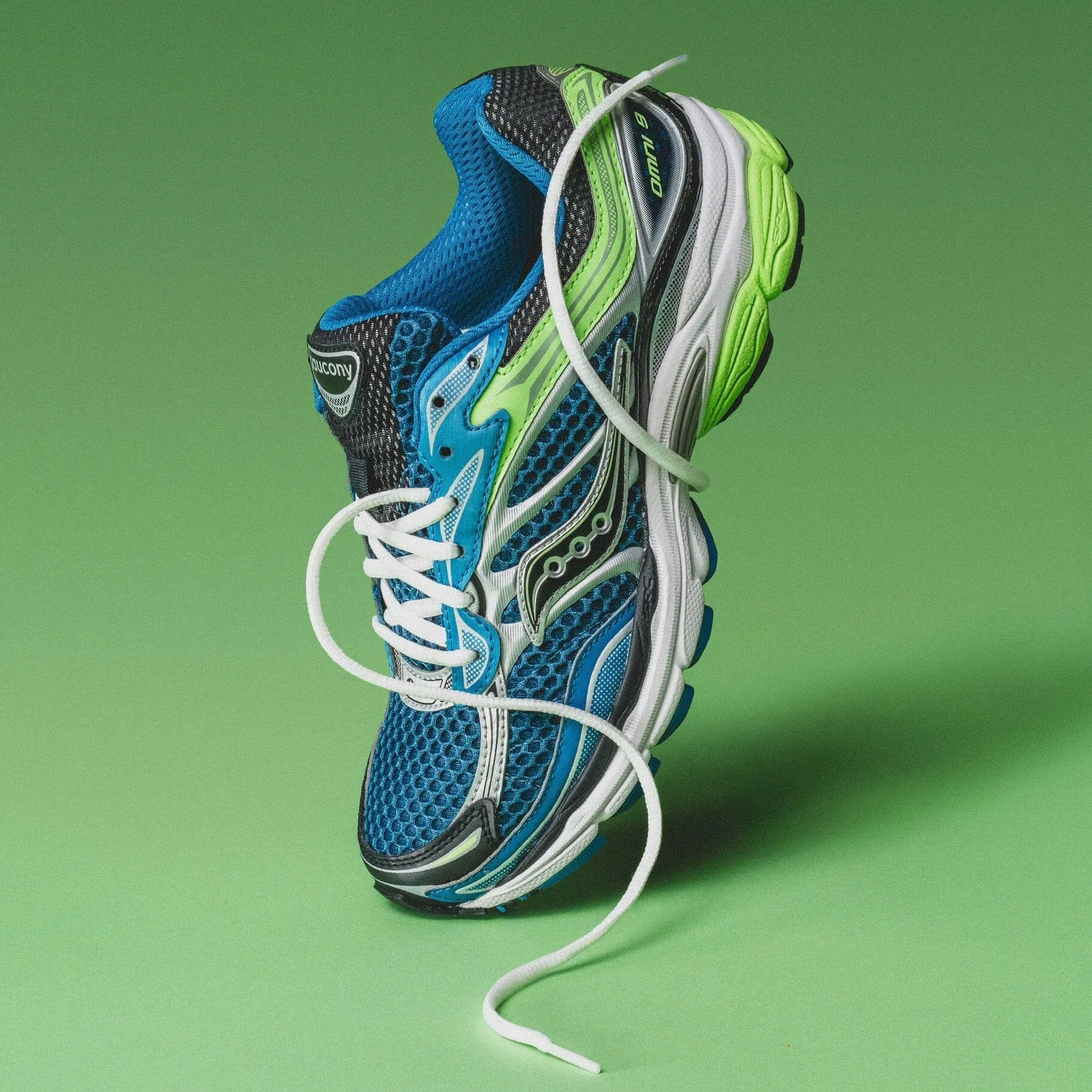 Casual traction MENS Saucony | Progrid Omni 9 (Blue/Lime)