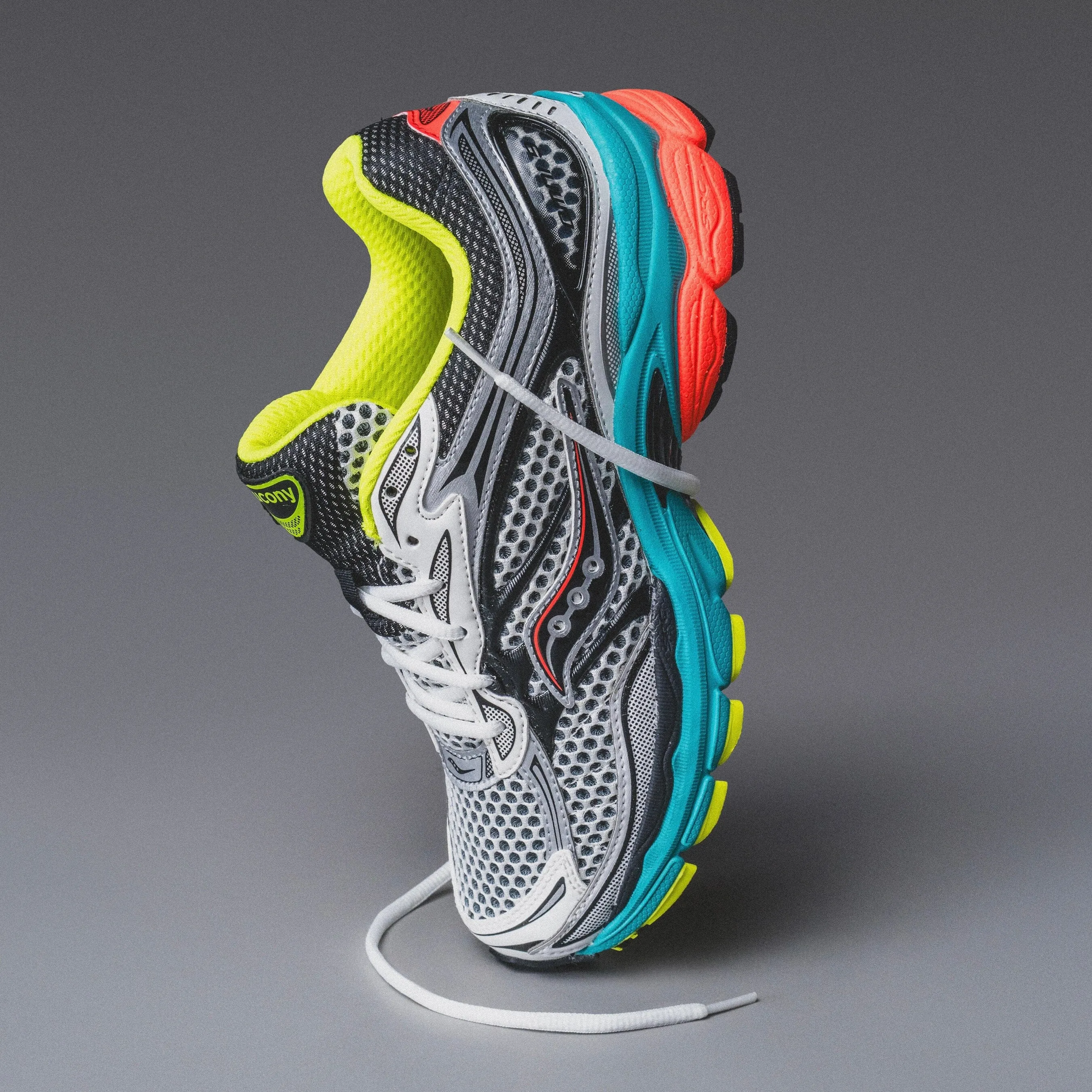 MENS Saucony | Progrid Omni 9 (Silver/Mutant) Soft Flex