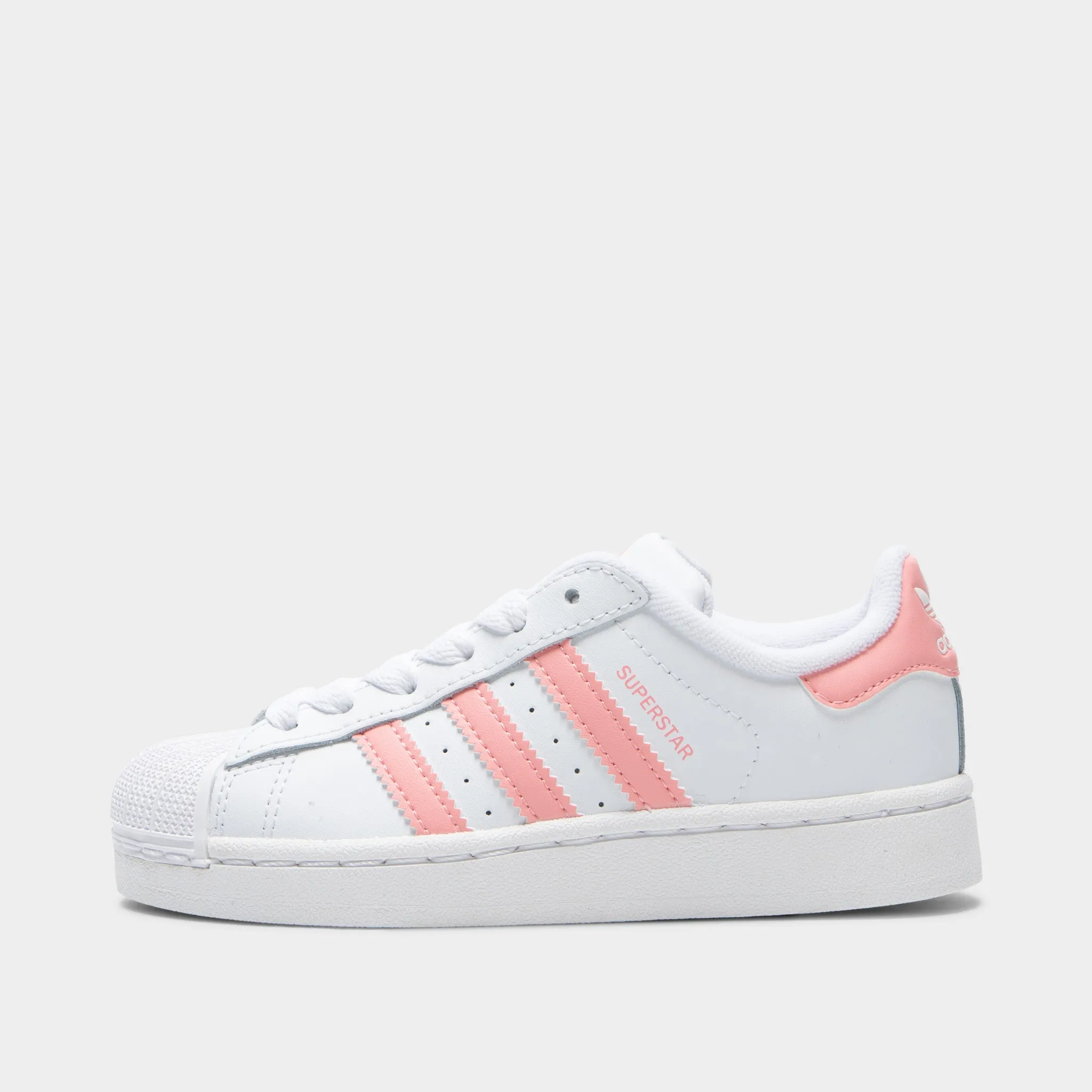 adidas Children's Superstar II White / Semi Pink Spark Calm Mind Dynamic Lacing System