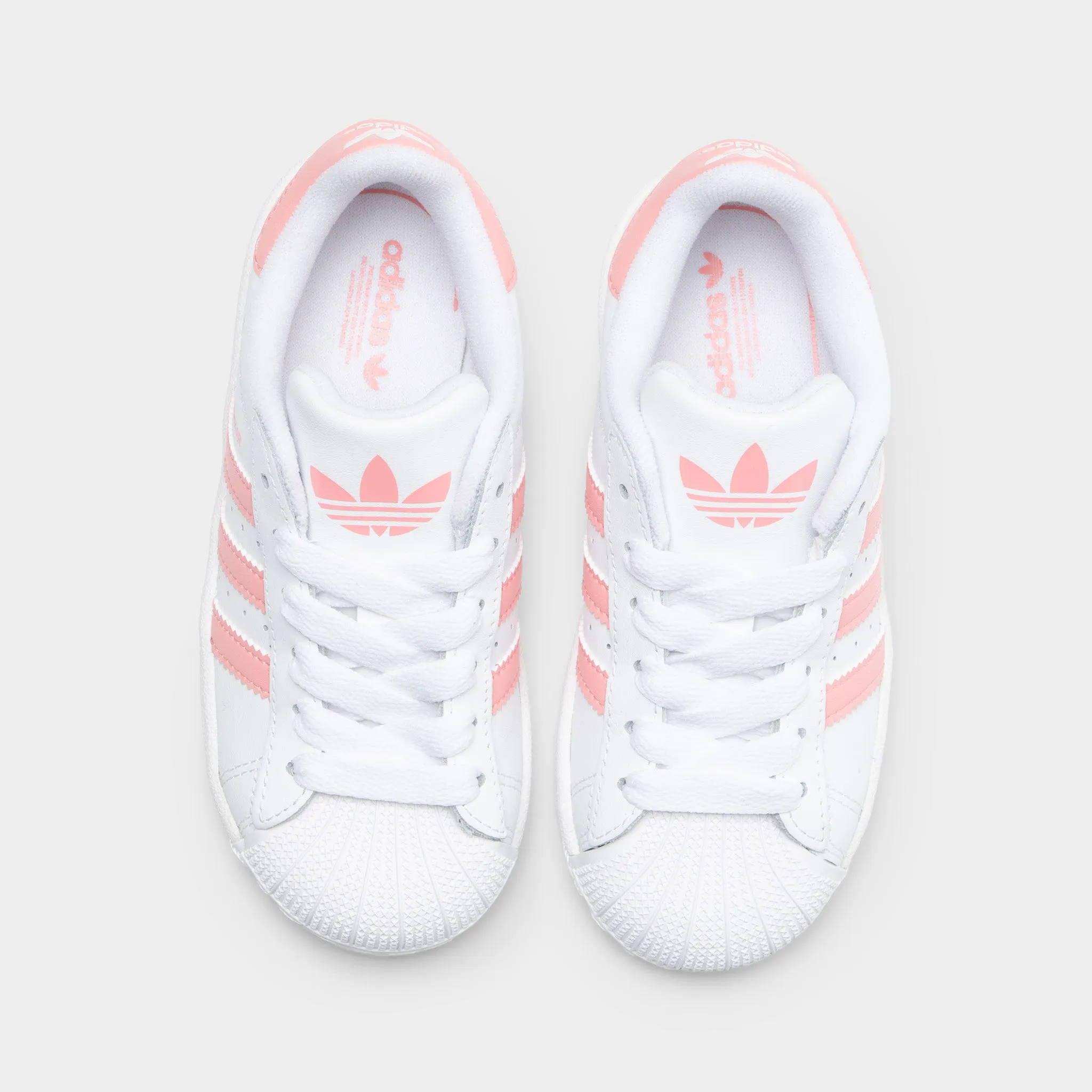 adidas Children's Superstar II White / Semi Pink Spark Secure Wrap Fit