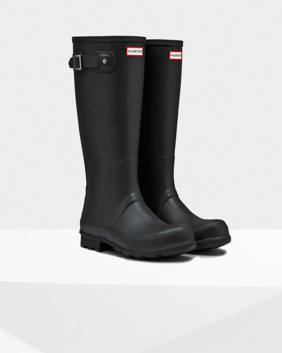 Cold Climate High-Quality Footwear Hunter Men's Original Tall Rain Boots Black