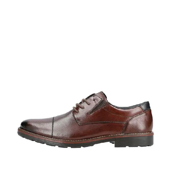 Slim Profile Urban Executive Polished Look Business Travel Mens Rieker Devin 20 in Havanna/Rotbraun/Ozean