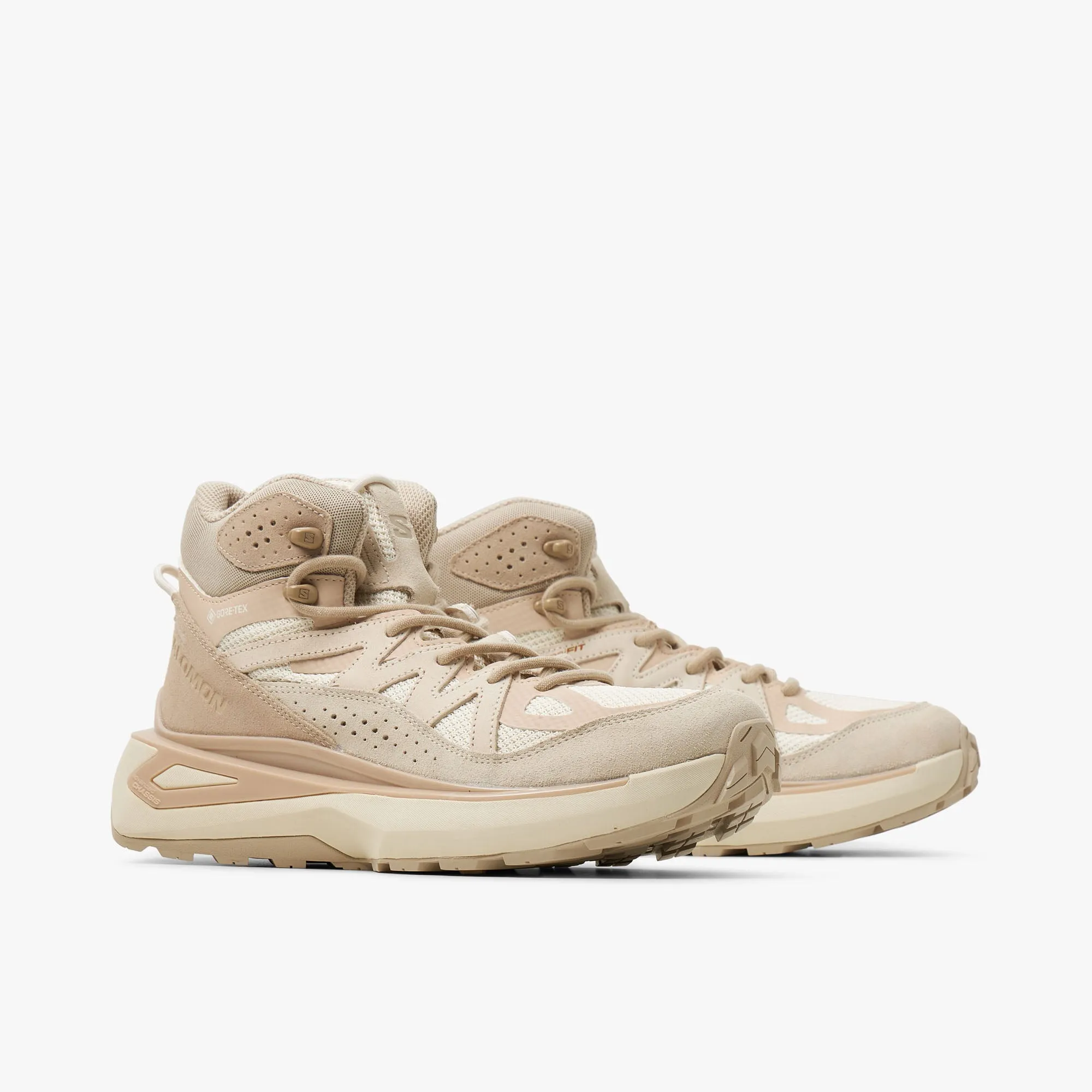 Salomon Advanced Odyssey ELMT Mid GORE-TEX Vanilla Ice / Almond Milk - Feather Grey Impact Resistance Family Fit