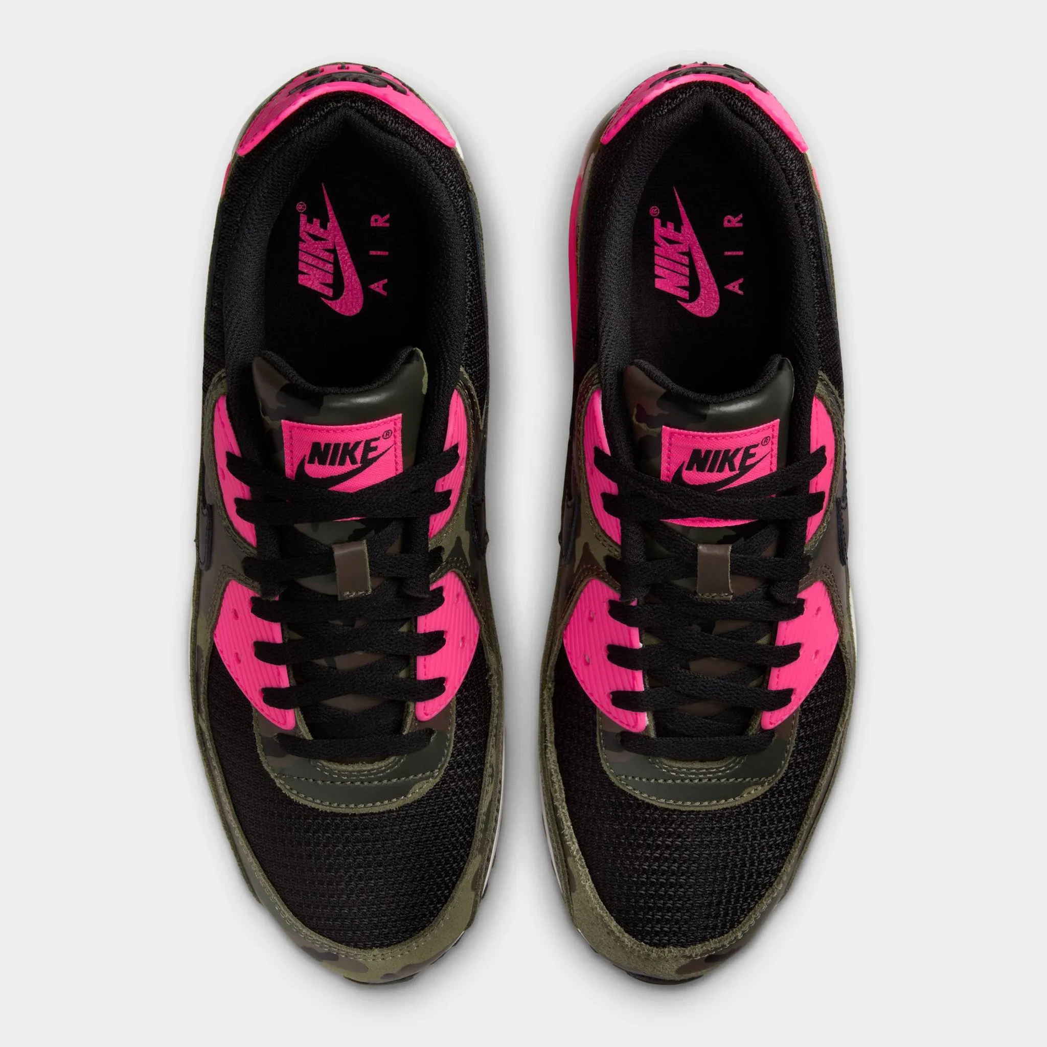 running in a gondola station area shoes summer - specific shoes Nike Air Max 90 Premium Sequoia / Black - Hyper Pink