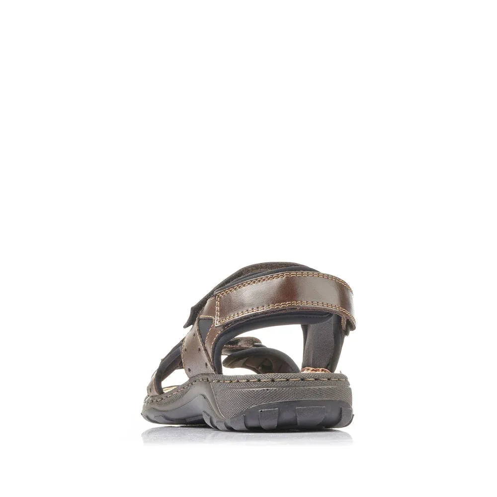 Rieker Sandal Brown 26061 - 25 Easy Slip Fit Elastic laces