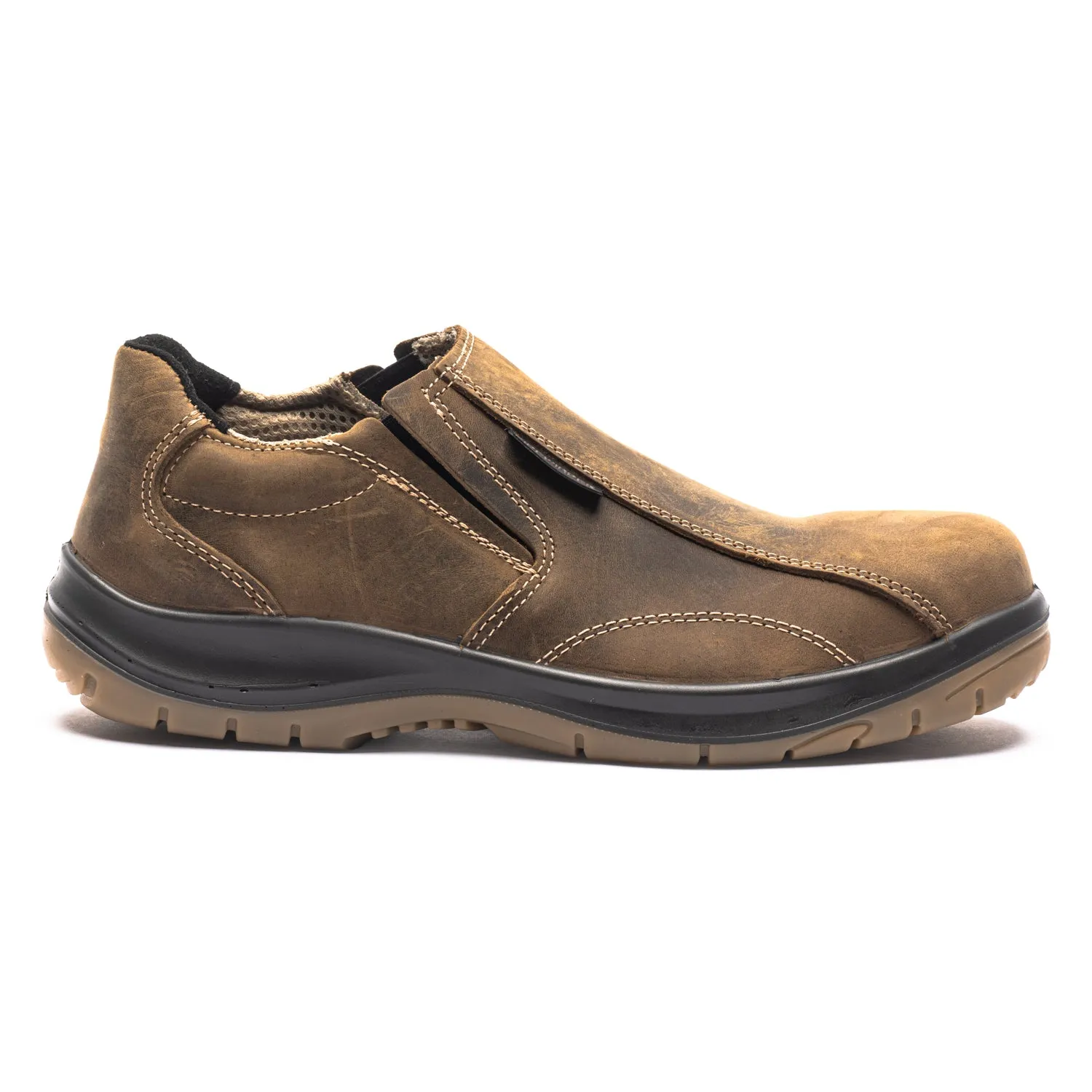 Glide Men's Composite Toe Slip On Oxford Safety Shoes 463 Supportive Footbed Design Coast Glow
