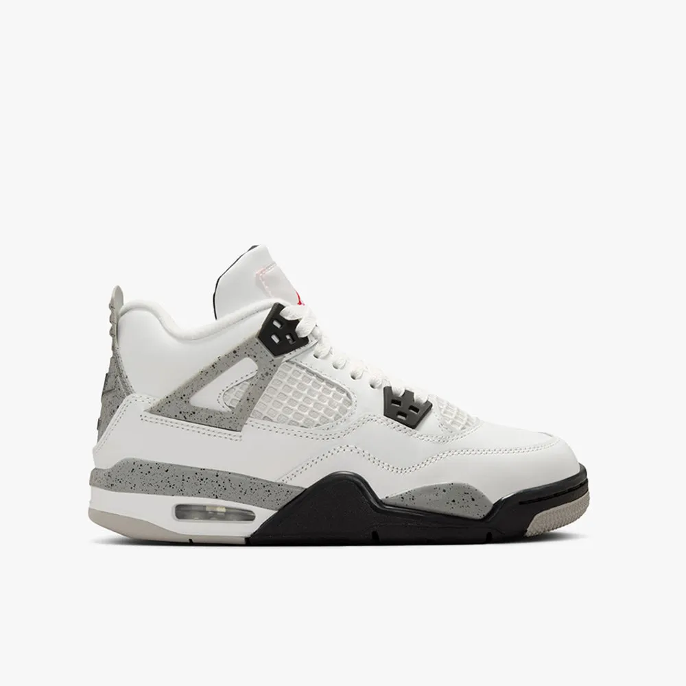 Jordan 4 Retro OG GS Summit White / Fire Red - Cement Grey Outdoor Training High Cushion