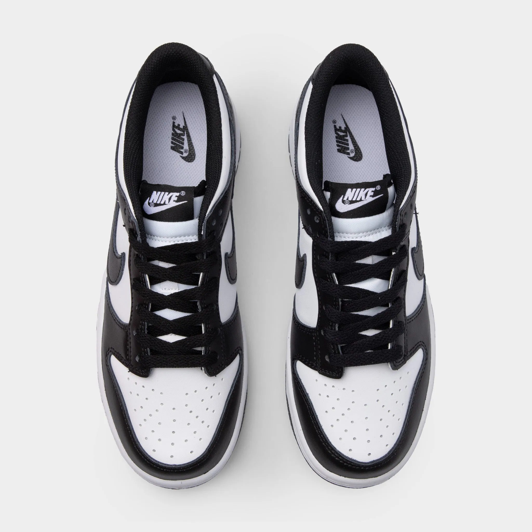 Elastic Collar Design Odor Control Lining Nike Dunk Low GS White / Black - White