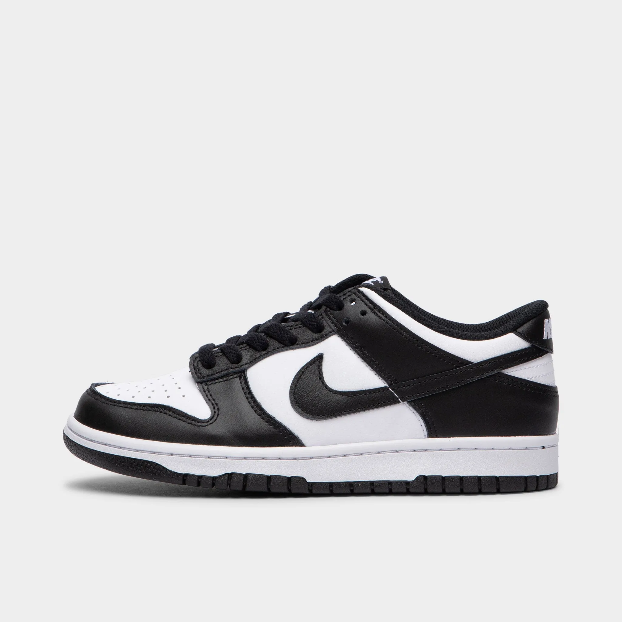 Curved Heel Rolling Groove Nike Dunk Low GS White / Black - White