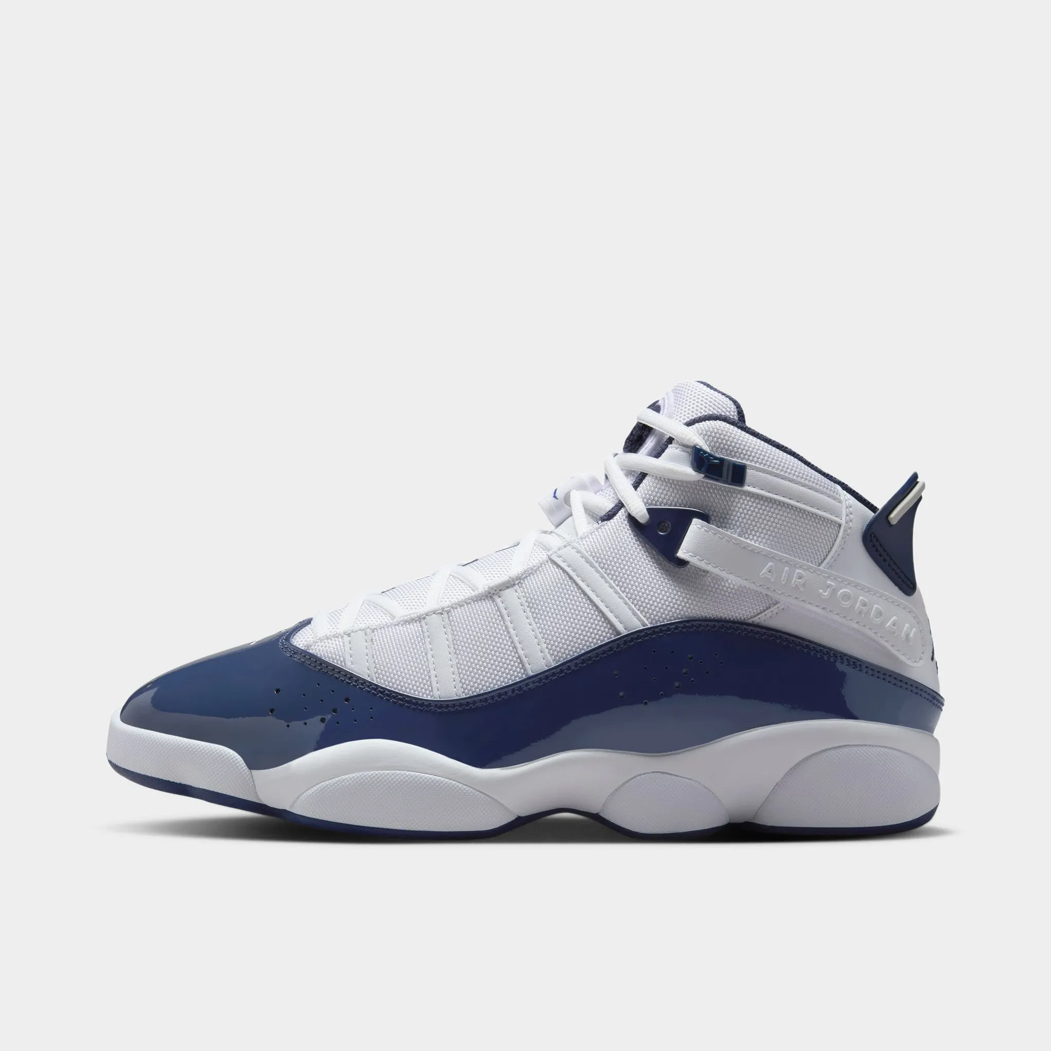 Jordan 6 Rings White / Midnight Navy - Neutral Grey Breathable Inner Sleeve Enhanced Heel Cup