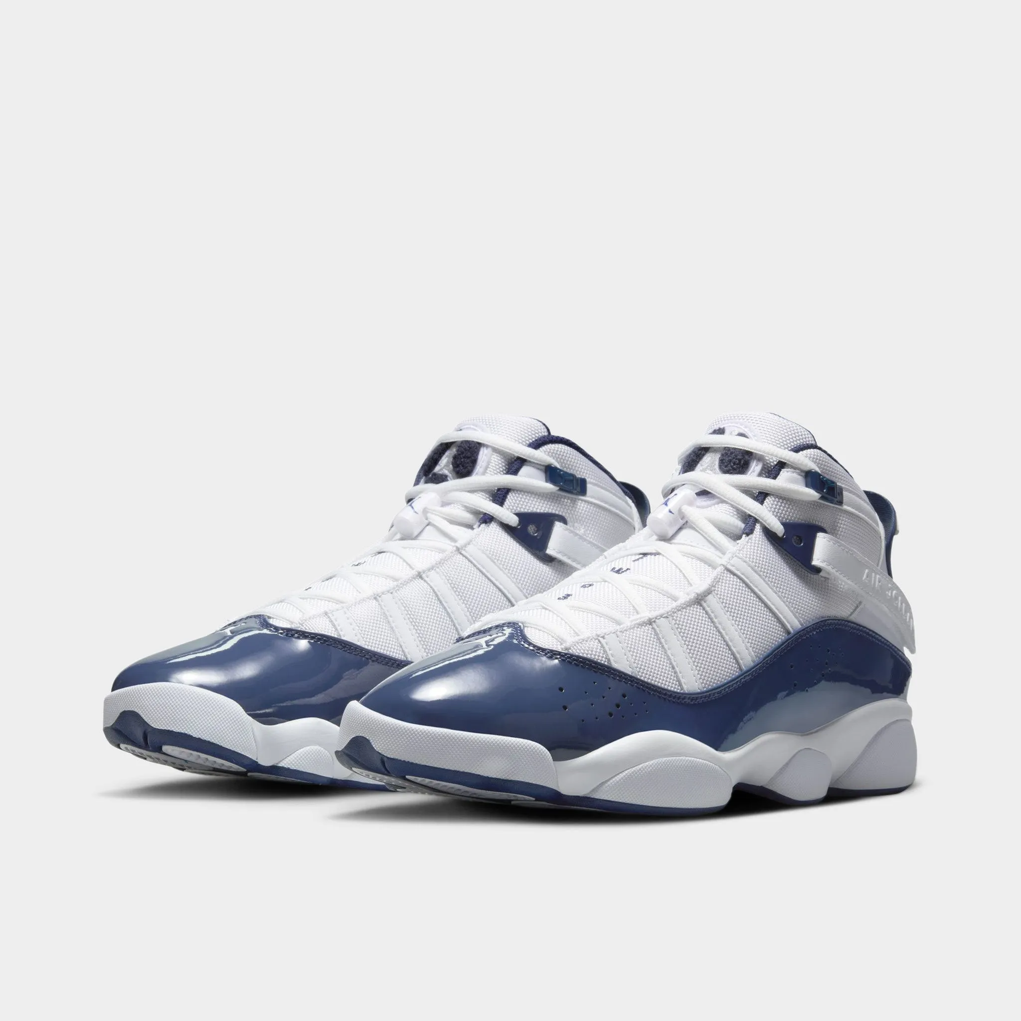 Treaded Pattern Jordan 6 Rings White / Midnight Navy - Neutral Grey
