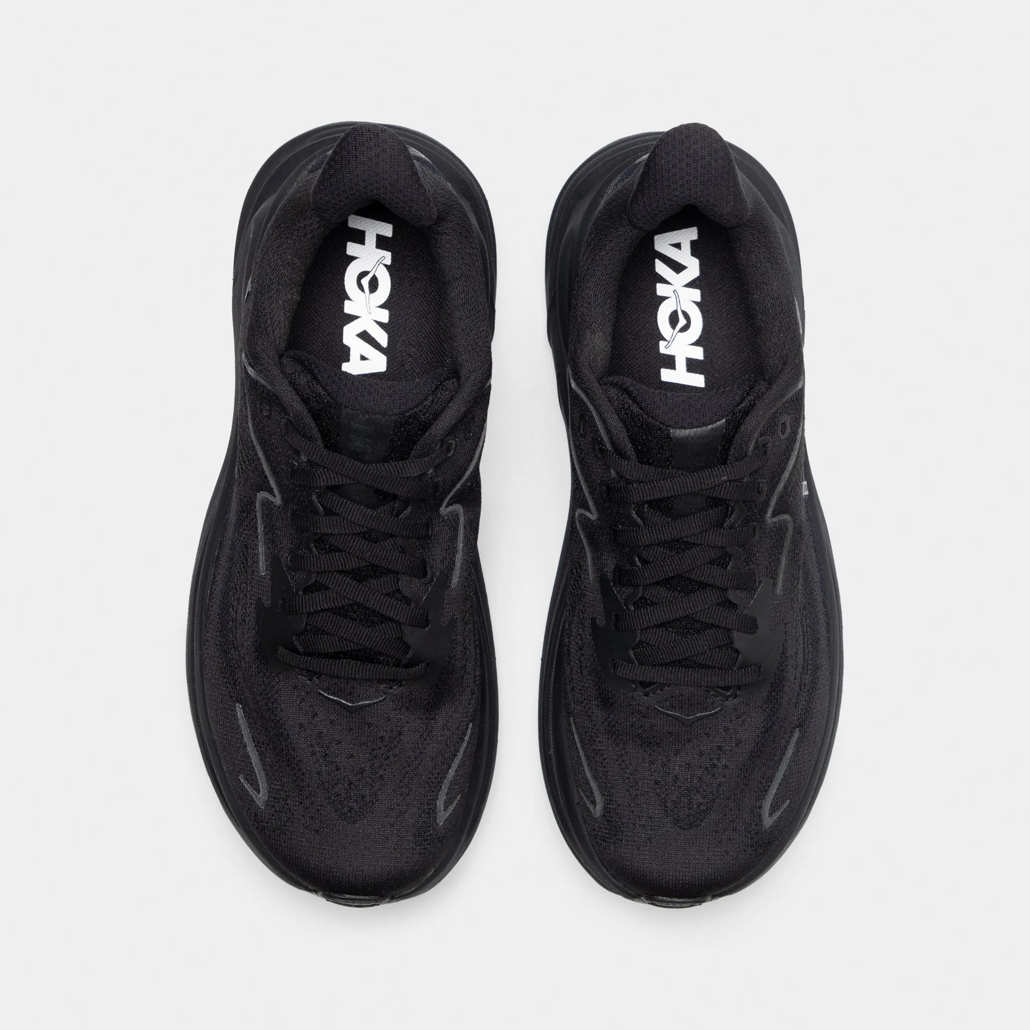 Hoka Women's Clifton 10 Black / Black metatarsal - support shoes heel - stabilizing shoes