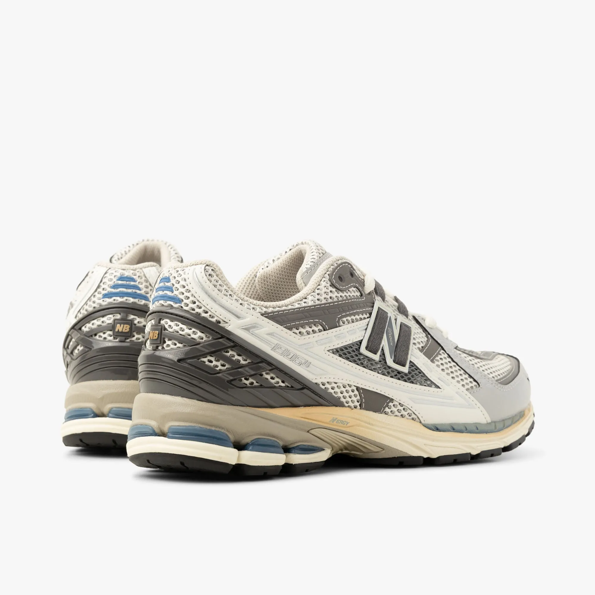 New Balance 1906R Utility Raincloud / Slate Grey running in park training - camp shoes