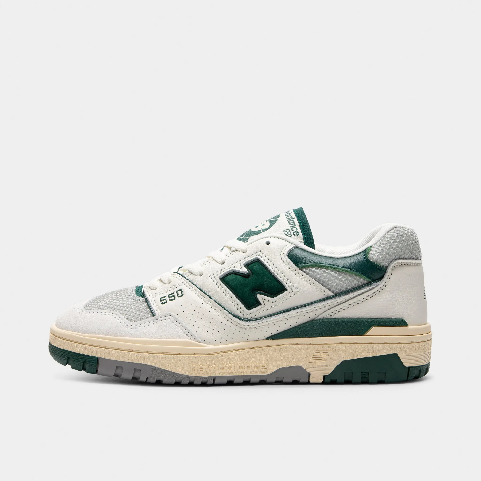 New Balance 550 Sea Salt / Marsh Green Foot Movement Boost High rebound