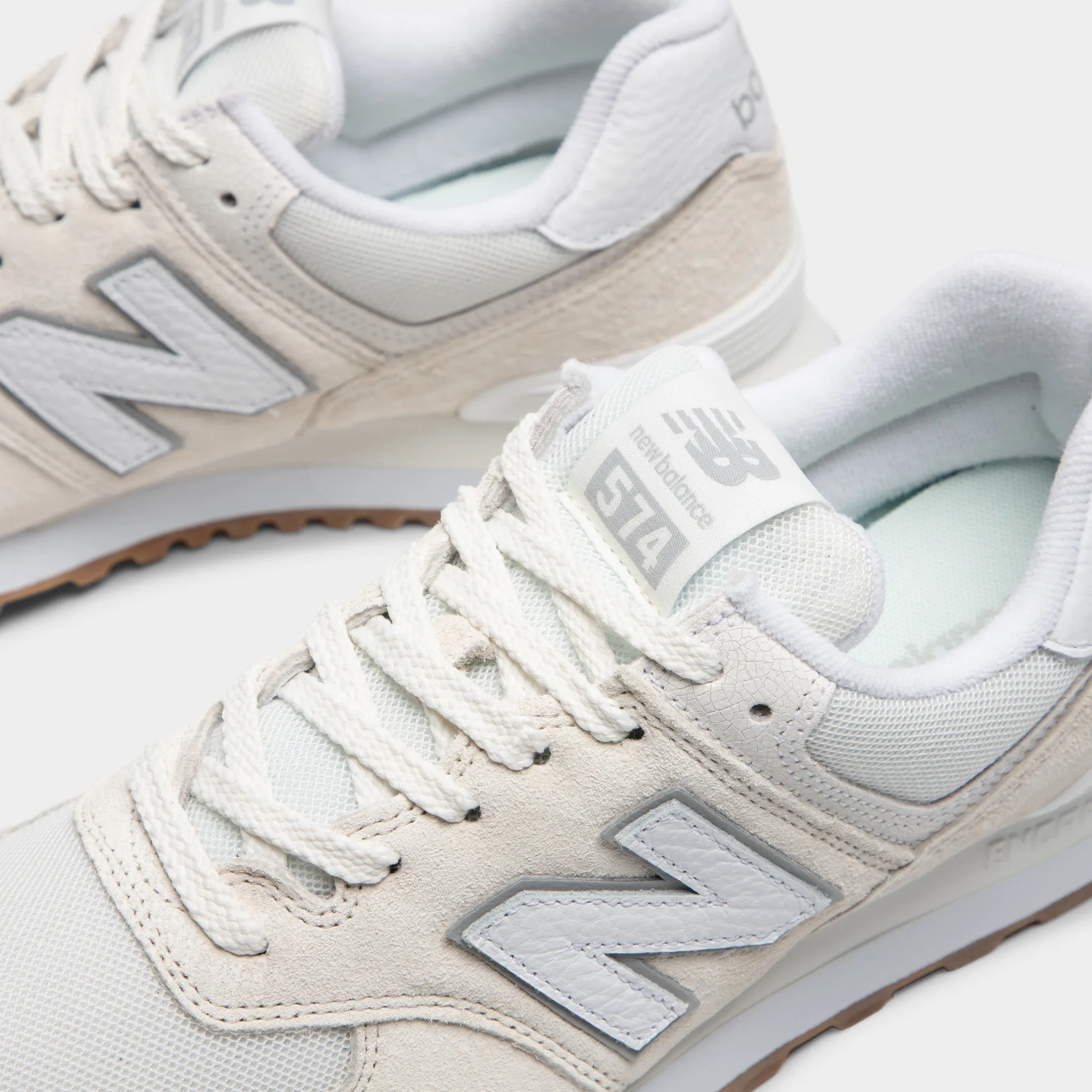 New Balance 574 Sea Salt / White - Concrete ice hockey shoes rubber - outsole - traction shoes