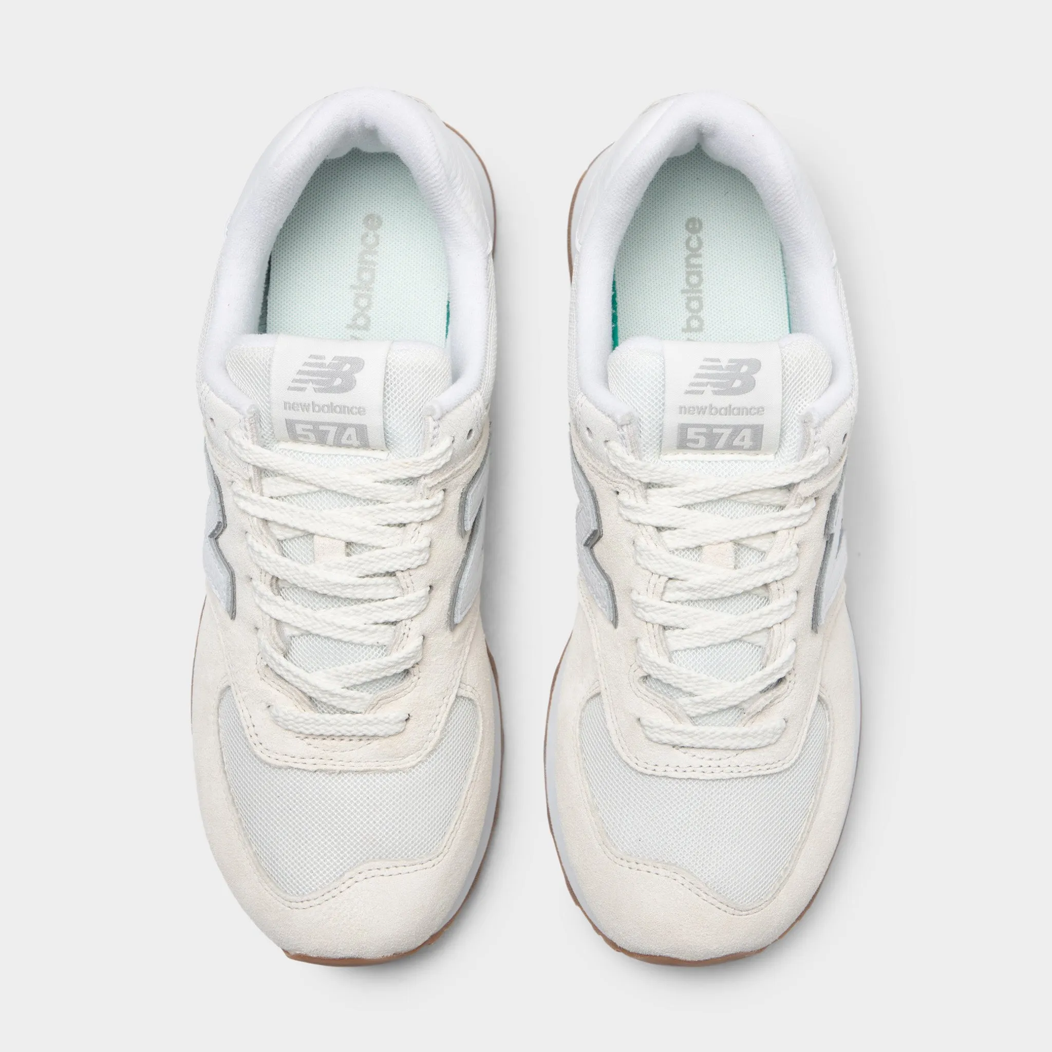New Balance 574 Sea Salt / White - Concrete jungle - themed running wear