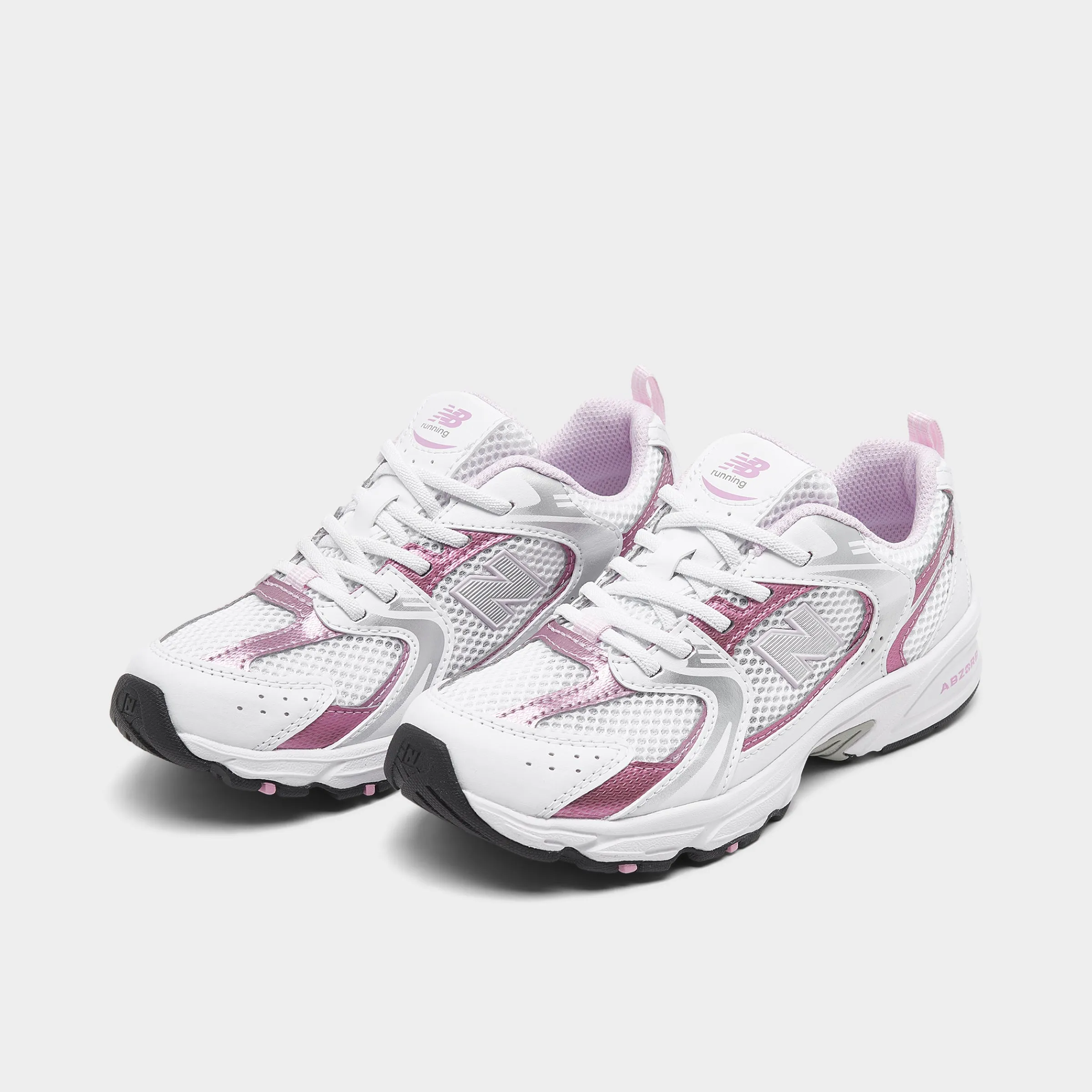 New Balance Children's 530 White / Pink Sugar Flexible Footwear