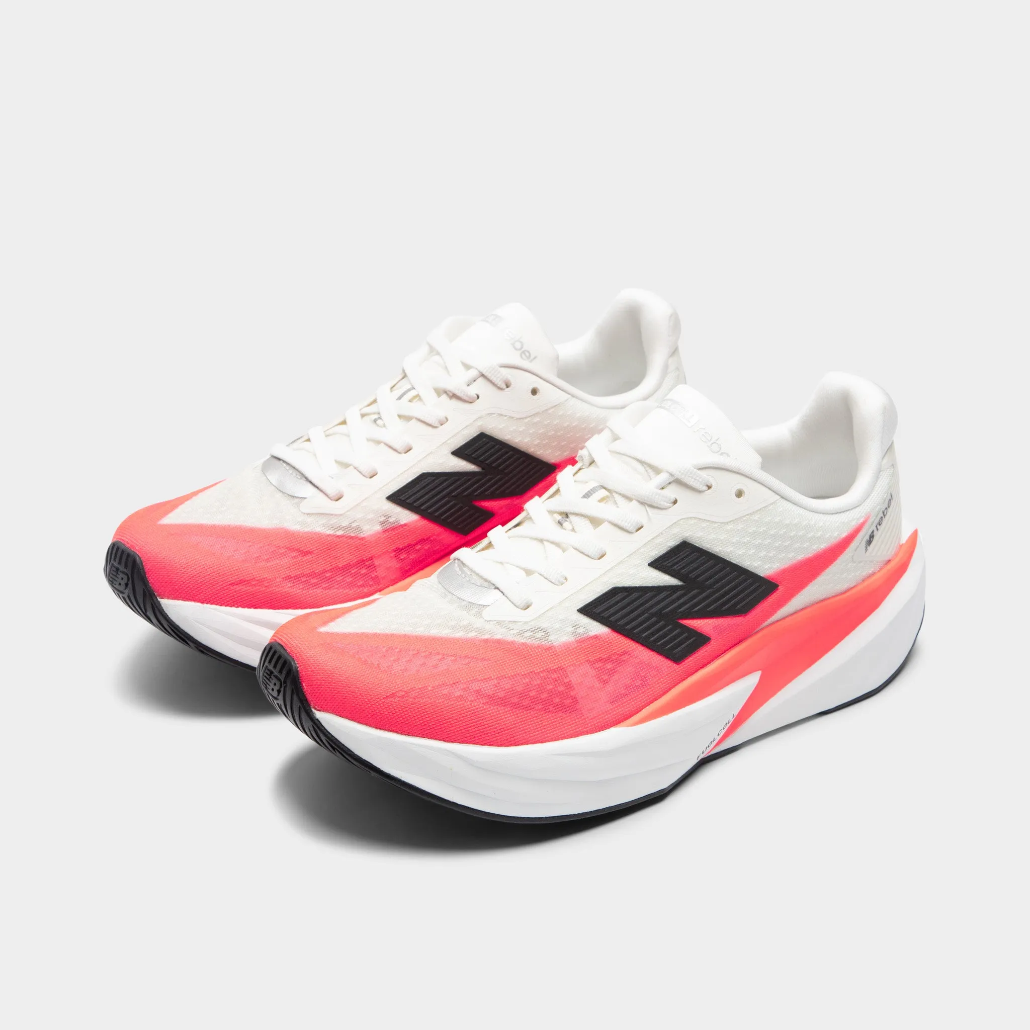 New Balance FuelCell Rebel v5 White / Pink reflective details shoes